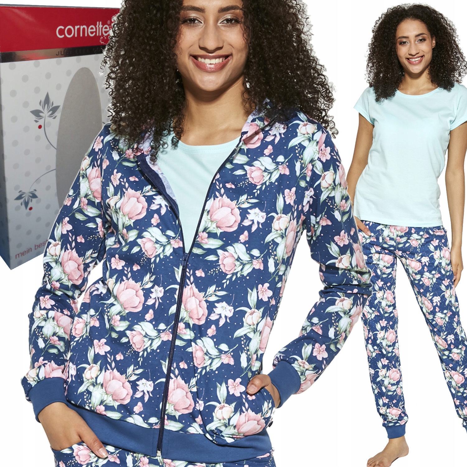 

Cornette piżama damska dres 355/291 Julie 3-części