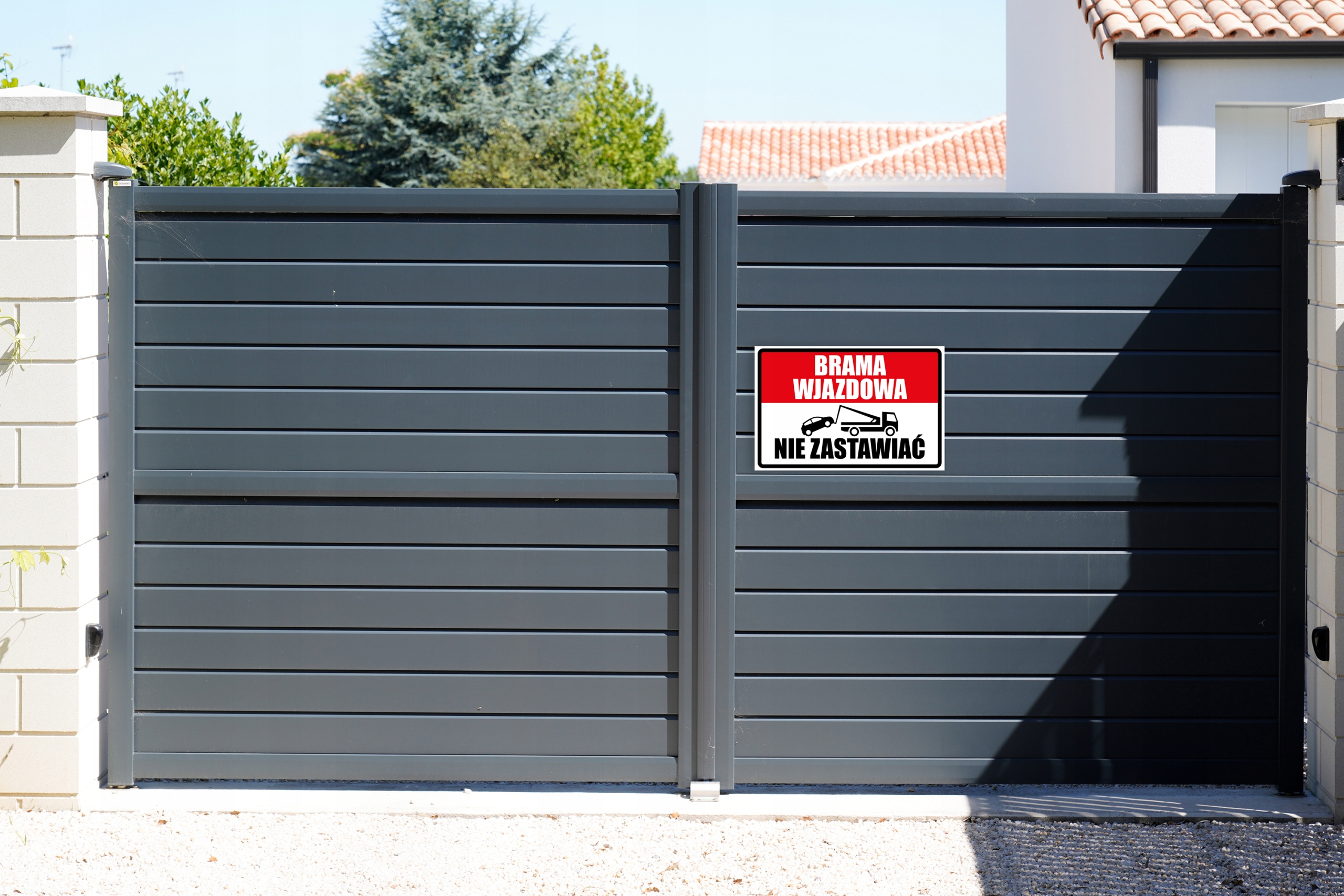 Tabliczka Informacyjna PCV 32x21 Brama Wjazdowa Wz Wysokość produktu 21 cm