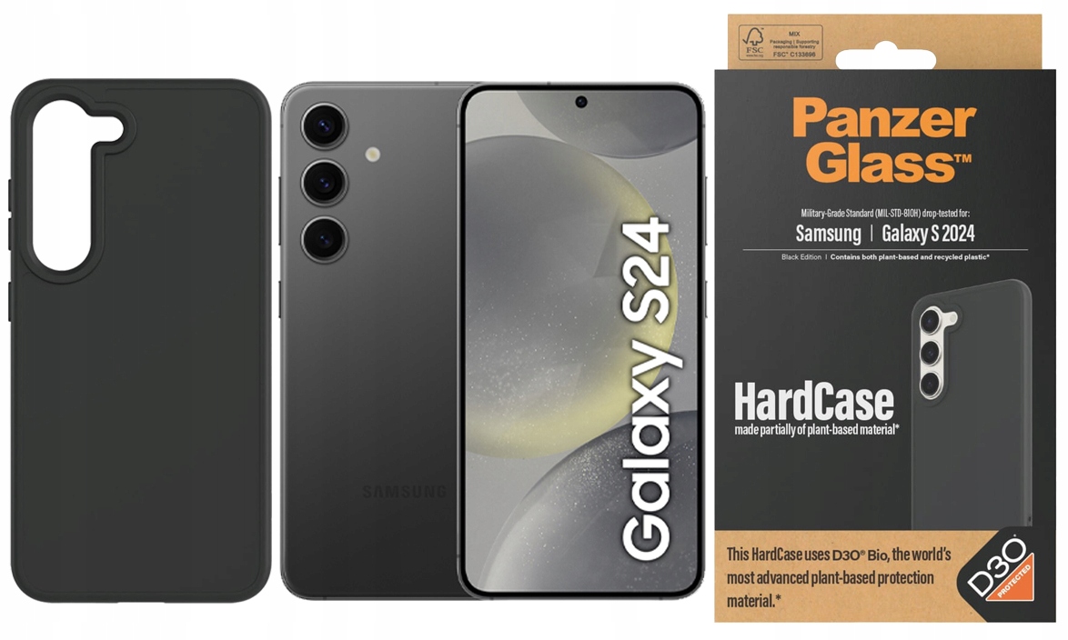 PanzerGlass Pouzdro černé Antibakteriální HardCase pro Samsung Galaxy S24
