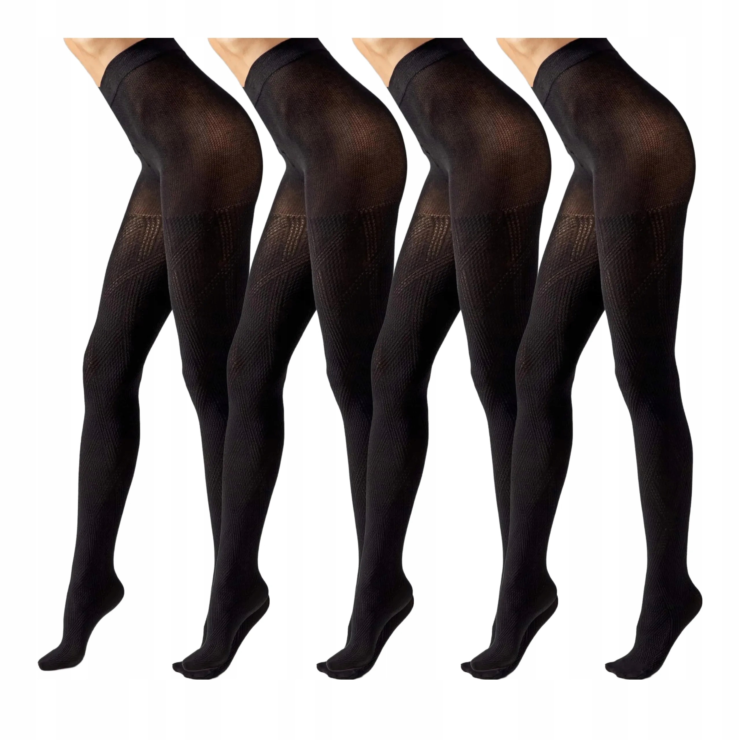 4 páry Punčocháče 120 den 1930 Rambi Cottone Legs 4x Černá 4-L