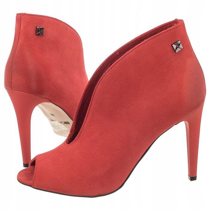 

Buty Damskie Botki Szpilki Carinii B3465 Czerwone