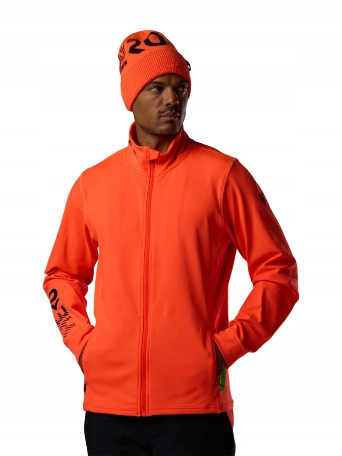 Bluza Narciarska Męska Rossignol Hero Stretch Fleece Neon Red M