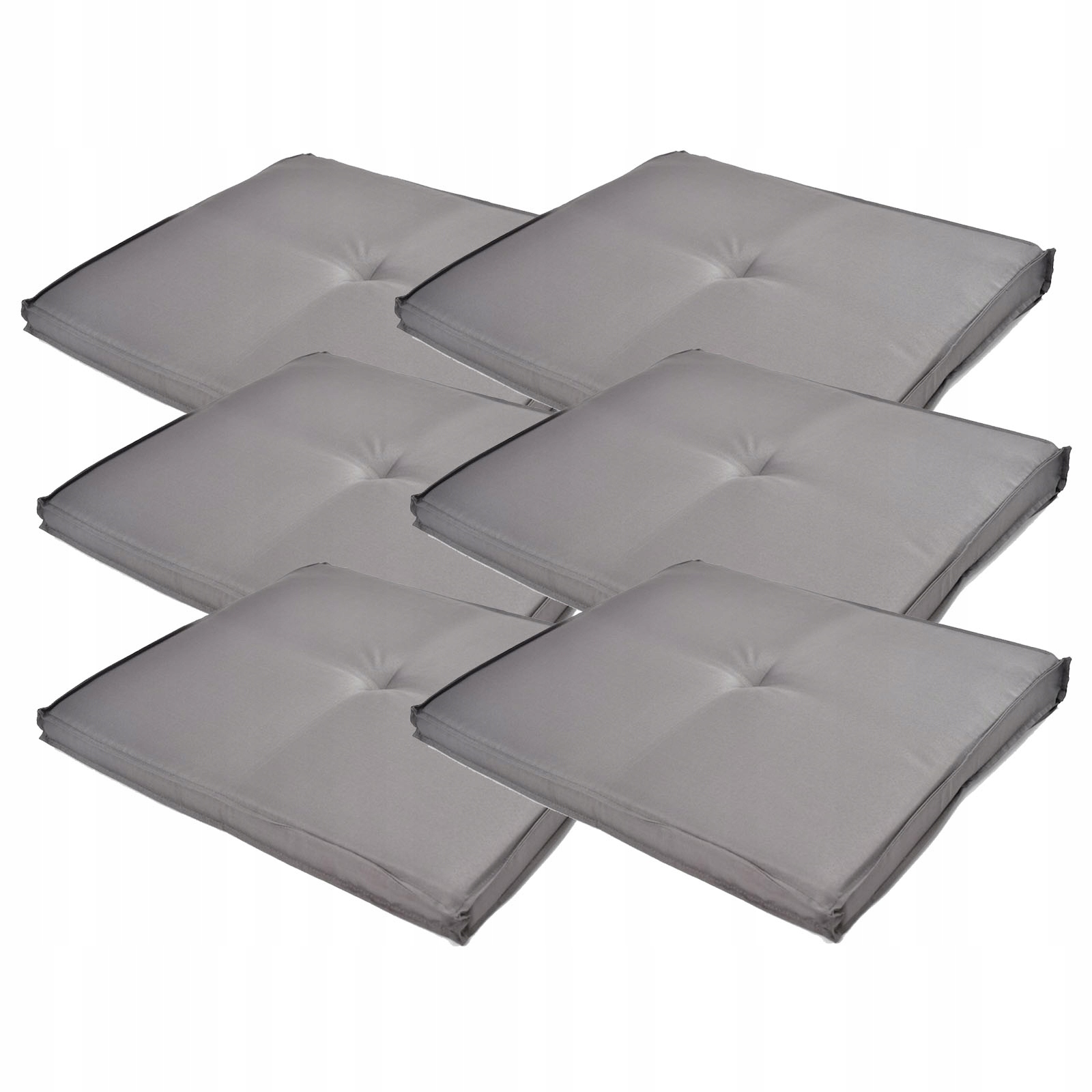 Voděodolné polštáře na zahradní nábytek šedé – sada na křeslo 6 Ks