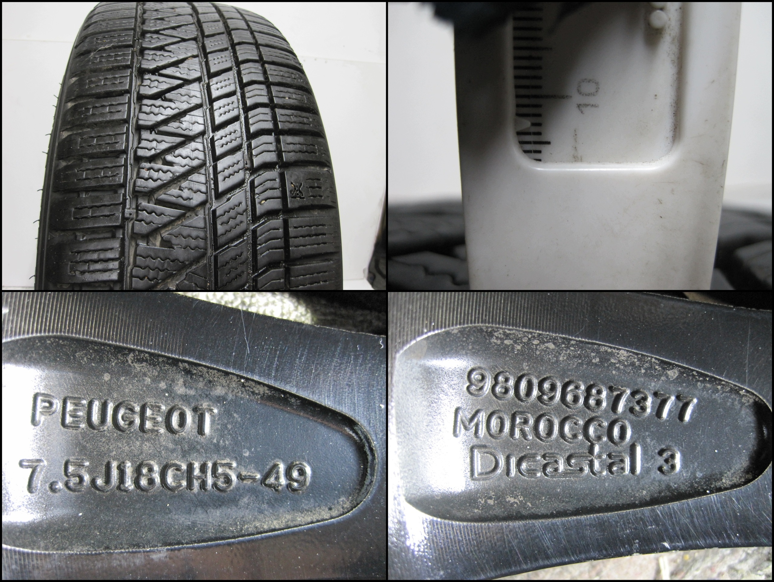 wheels discs tyres PEUGEOT 3008 R18 7MM