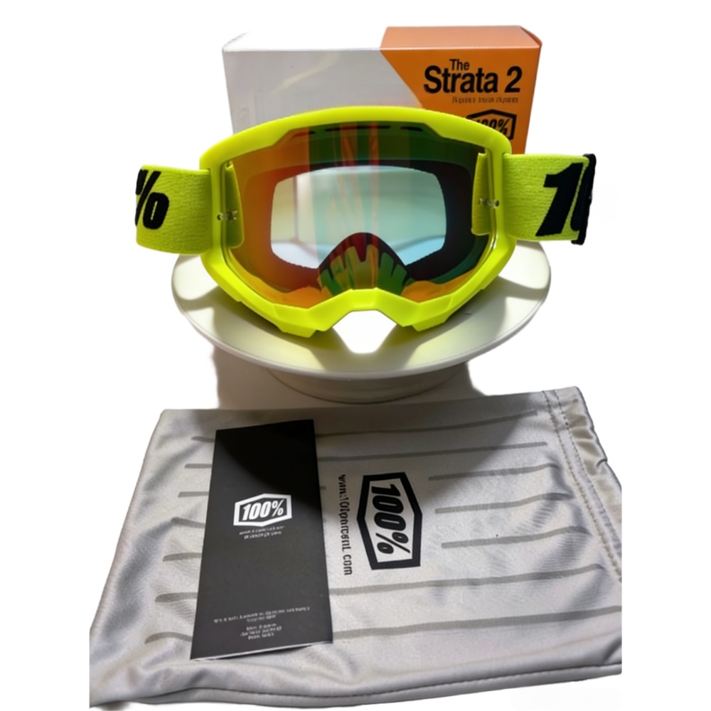Gogle Procent Strata II Żółte Fluo Szybka Bezbarwna Enduro Narty