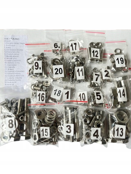 Nová Sada Šroubů Nerezové Šrouby Wsk 175 M21W2 Kobuz