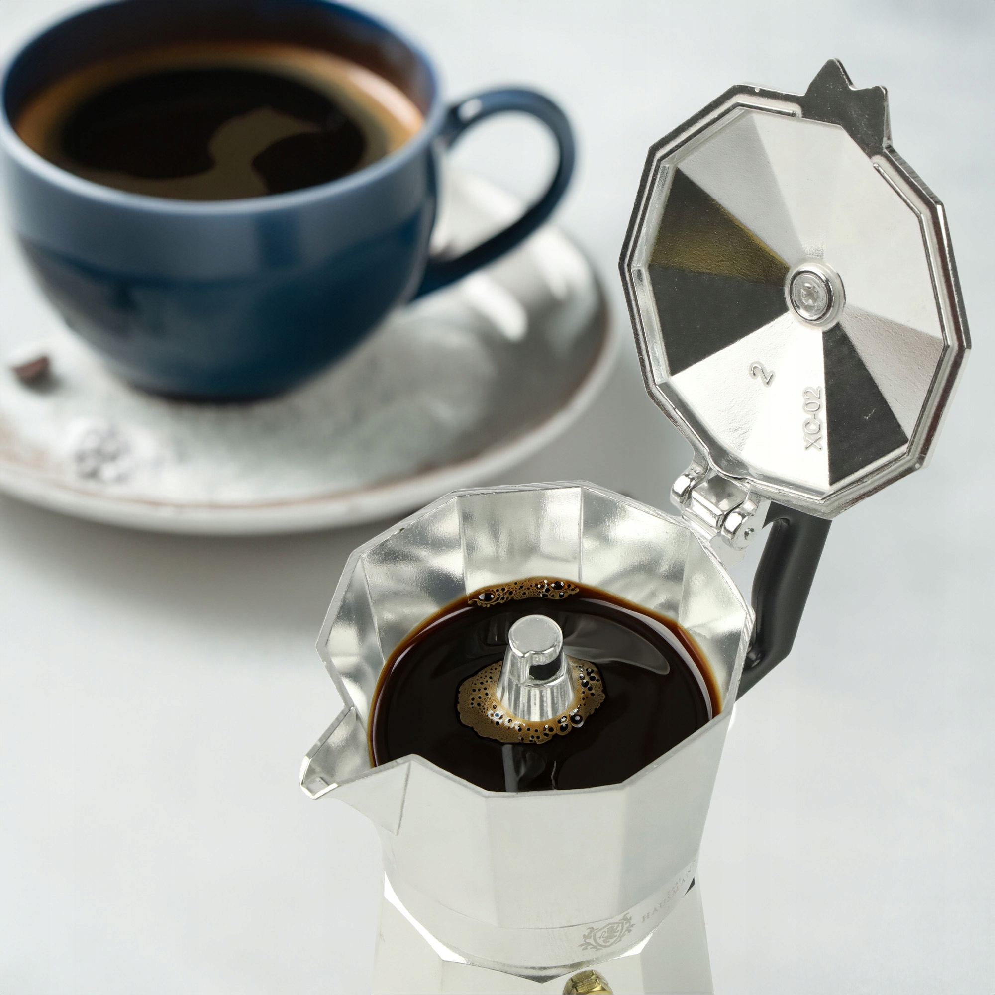 KAWIARKA ALUMINIOWA ZAPARZACZ DO KAWY KAFIETERKA WŁOSKA MOKA NA 3 KAWY