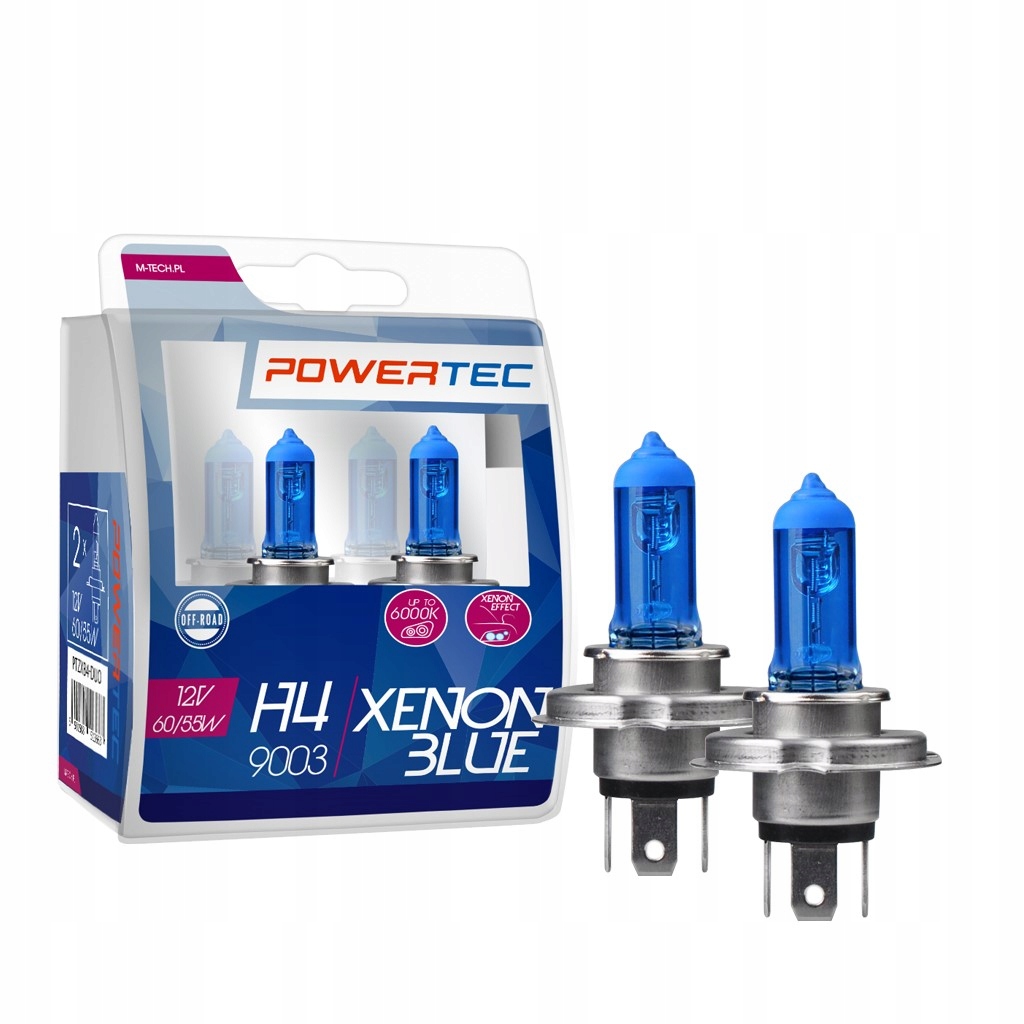 

Żarówki H4 12V 60/55W Powertec Xenon Blue 2szt.