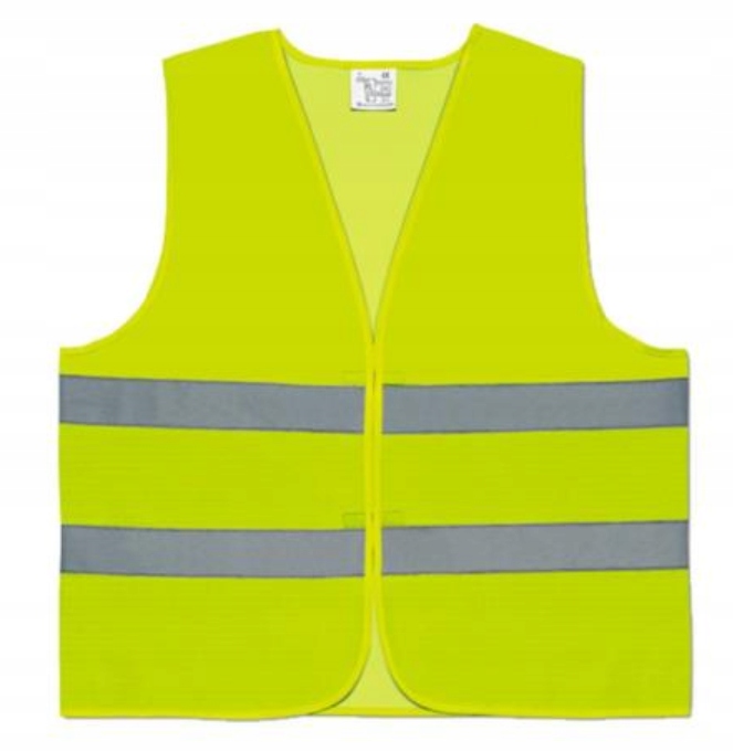 KAMIZELKA ODBLASKOWA drogowa awaryjna żółta