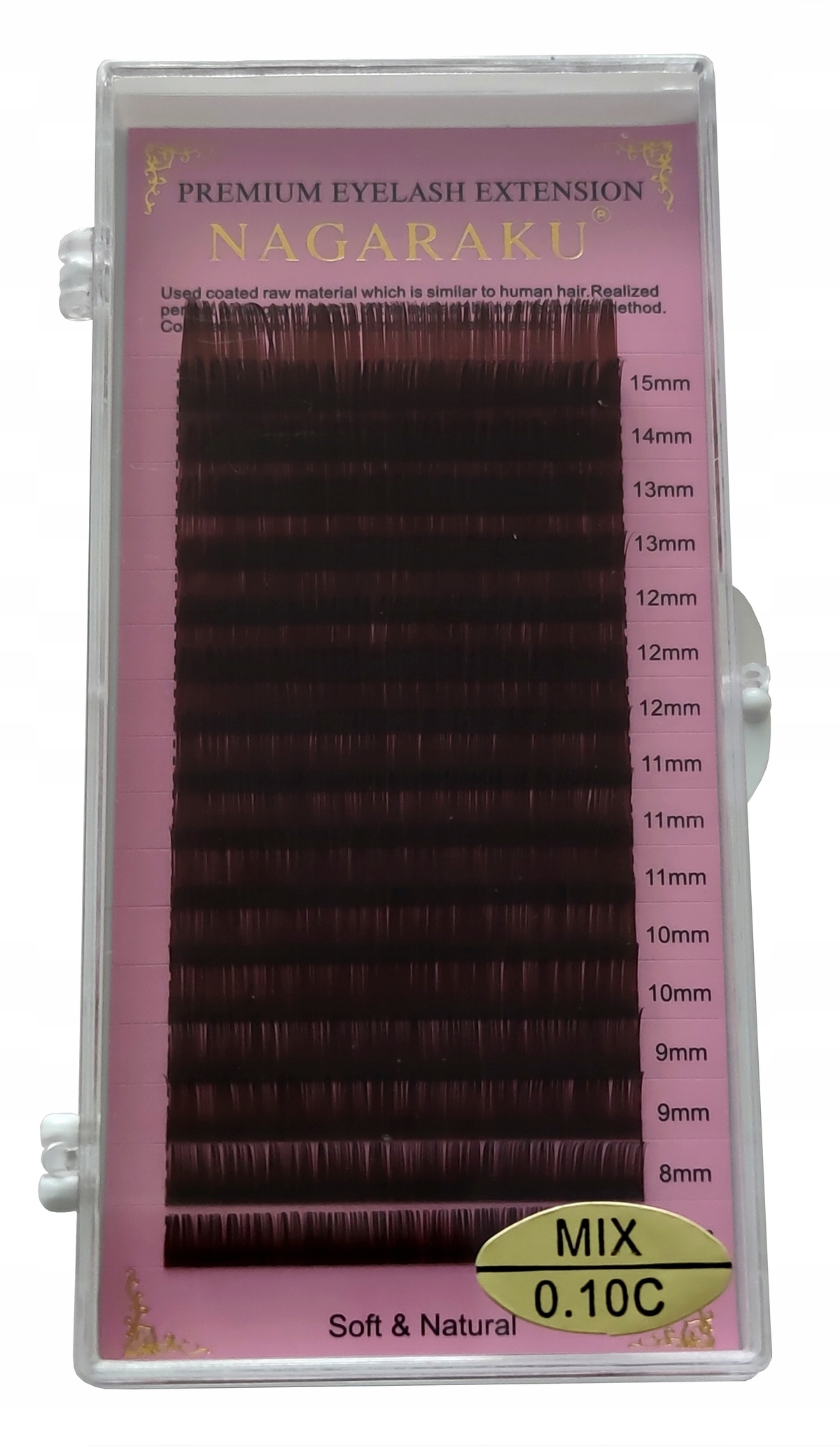 

Nagaraku Rzęsy Premium Brown mix C 0,10 7-15