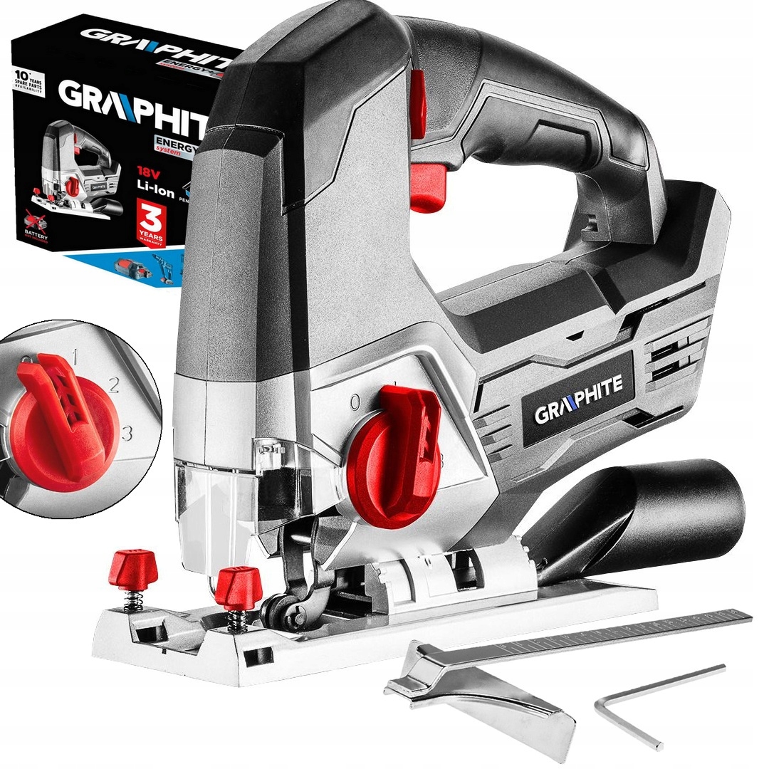 Akumulátorová Přímočará Pila Graphite 58G011 18V Energy Držák