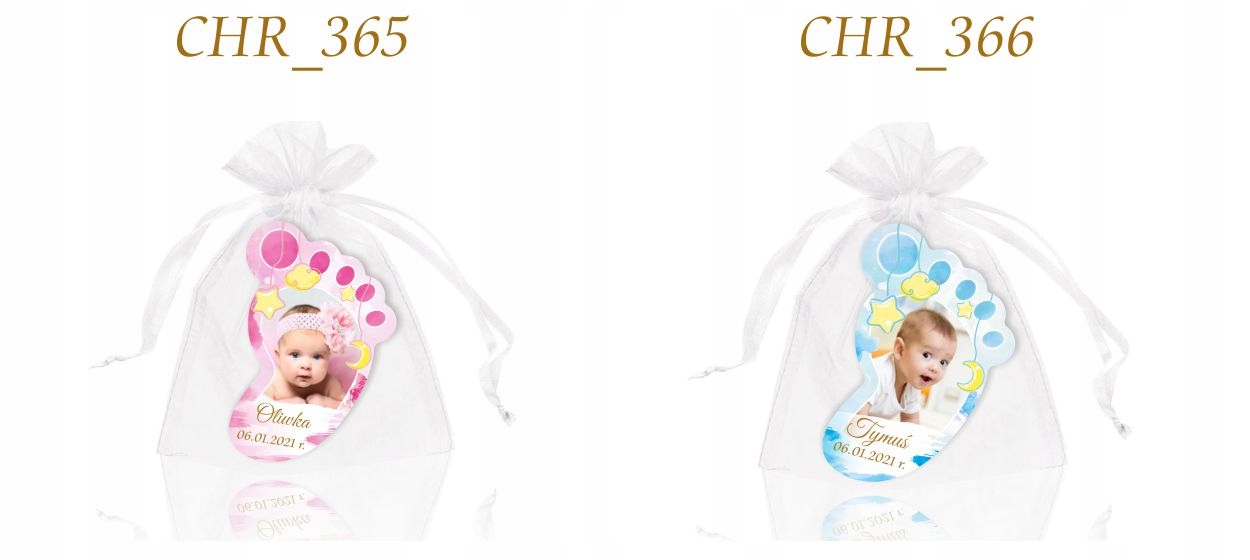 10 szt. Magnes+WOREK Podziękowania Chrzest ROCZEK Przeznaczenie dla gości