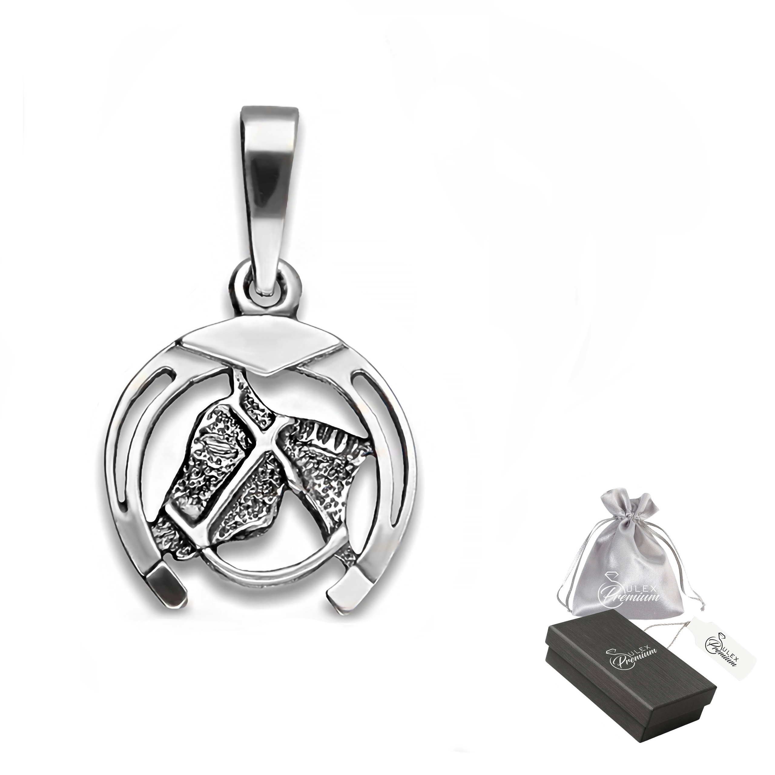Stříbrný přívěsek Kůň v Přívěsek , amulet pro štěstí, stříbro ryzost 925