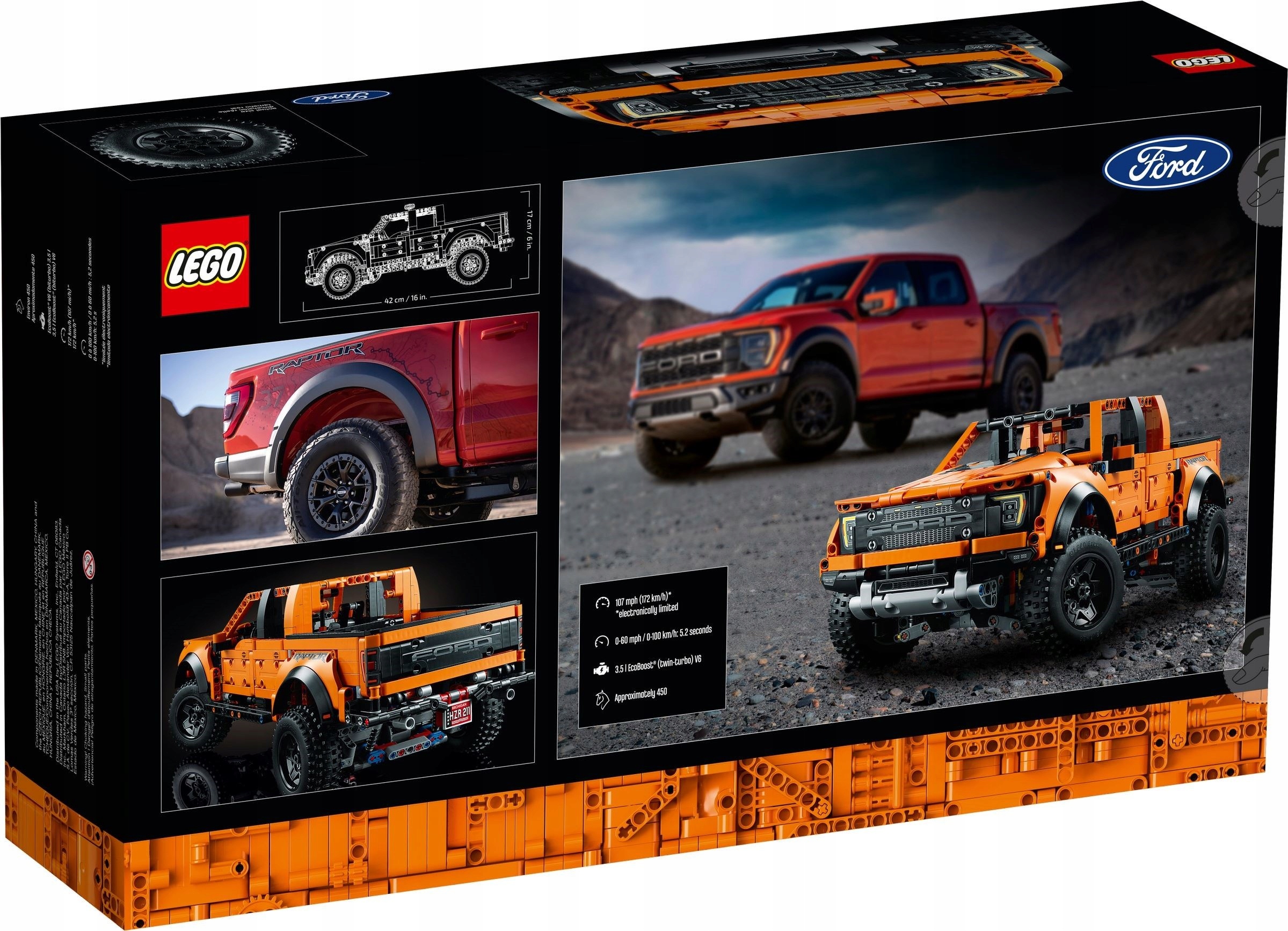 LEGO TECHNIC Ford F-150 Raptor 42126 Wiek dziecka 18 lat +