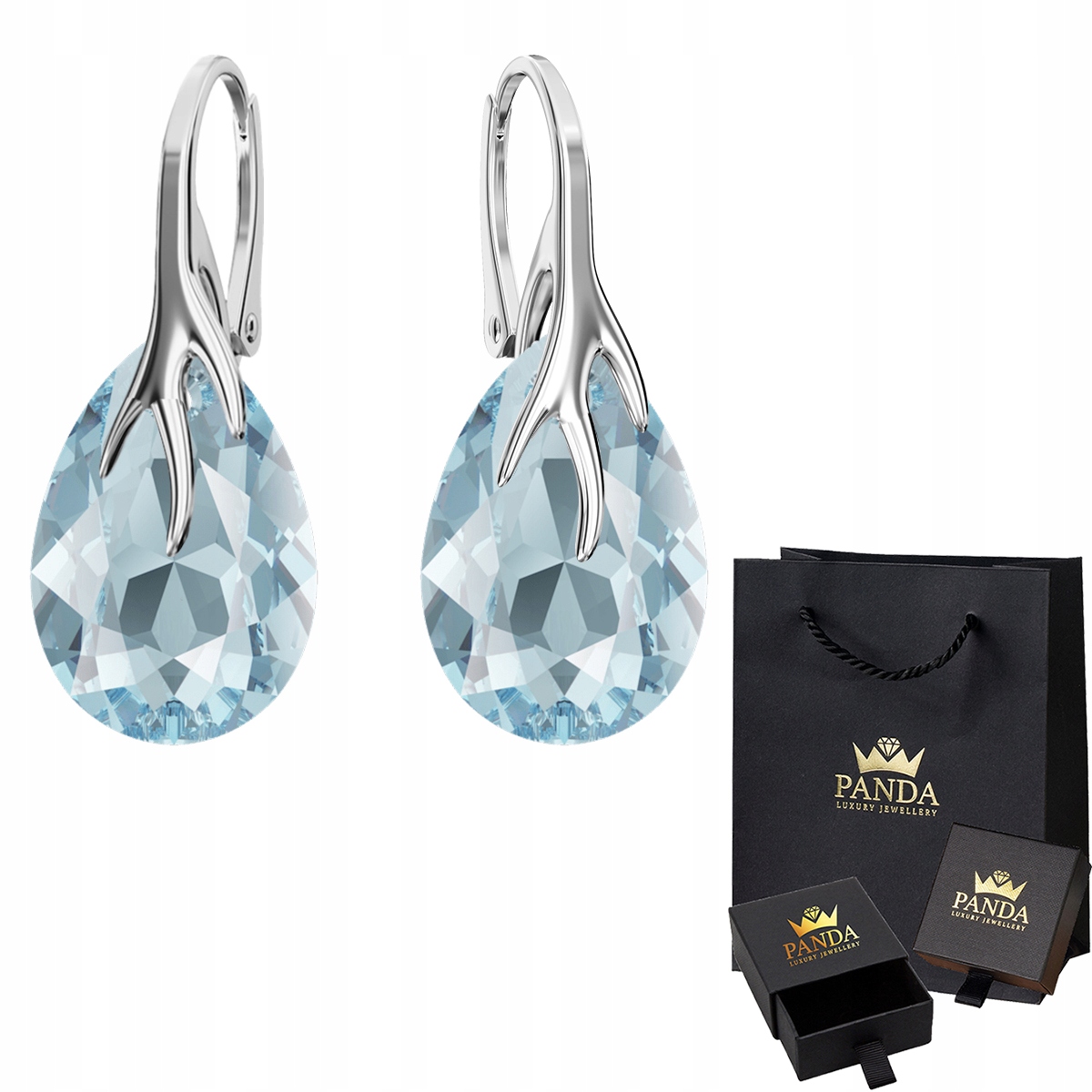 

Cudne Srebrne Kolczyki Pazury Swarovski Srebro 925