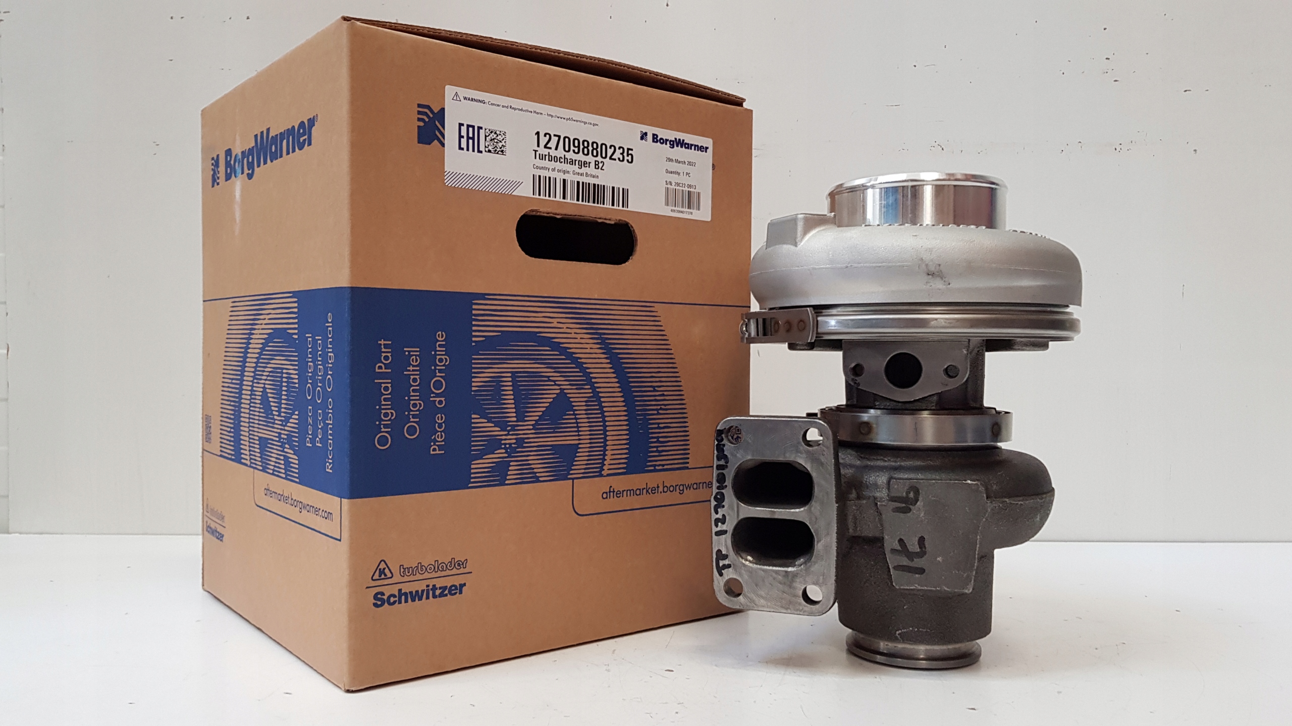 Turbodmychadlo od firmy BorgWarner Kkk 12709700165 12709700235 12709880235