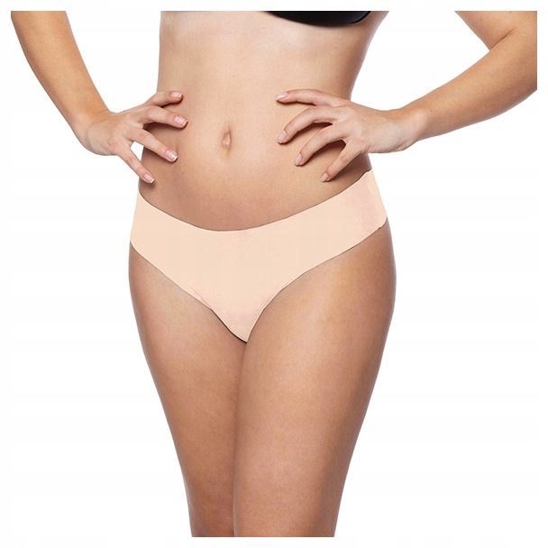 

Bye Bra Niewidzialne Stringi Dwupak Czarne Beż XL