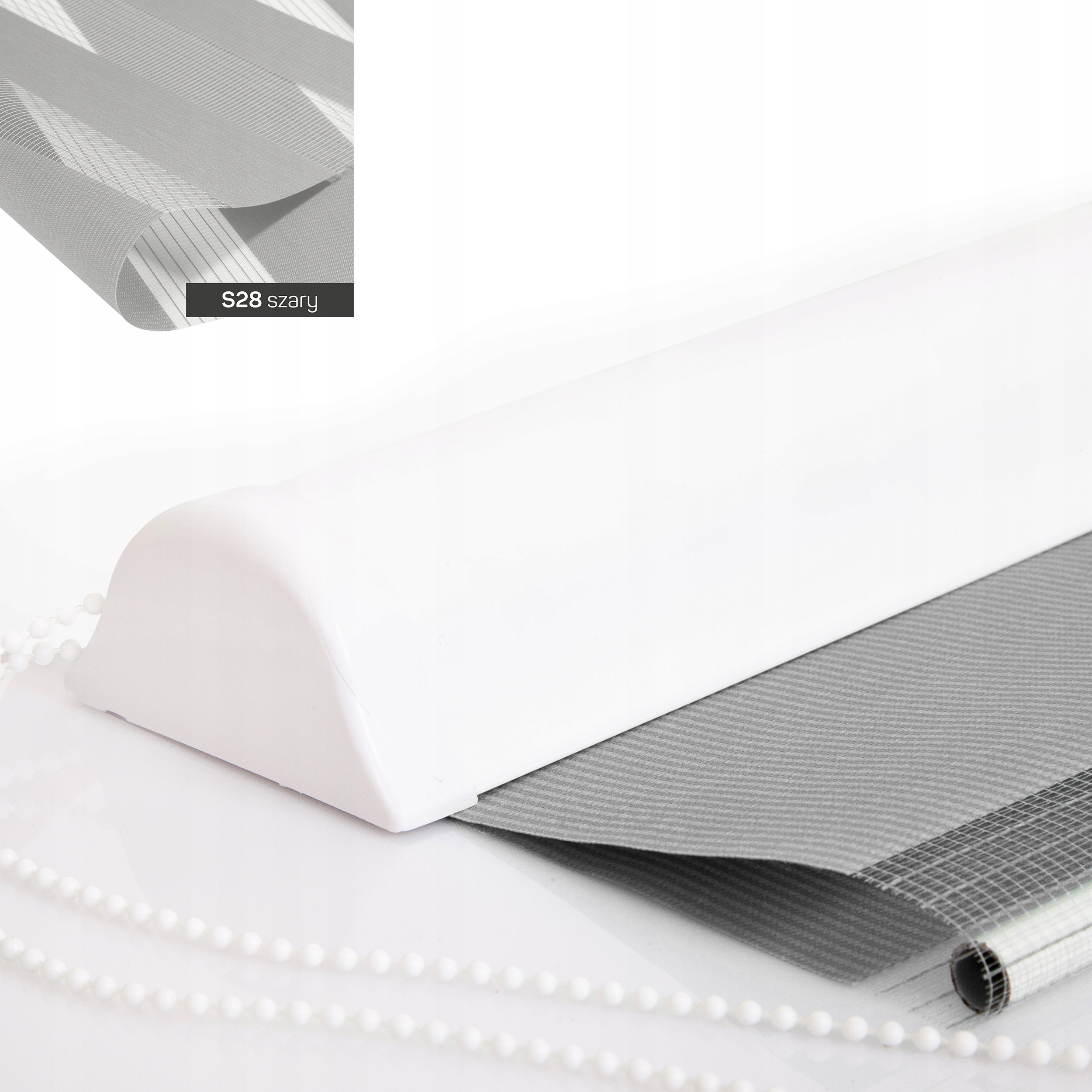 ROLETA DZIEŃ NOC W KASECIE PROWADNICE WYMIAR OKNO DO 150 CM KONFIGURATOR Stopień zaciemnienia regulowana