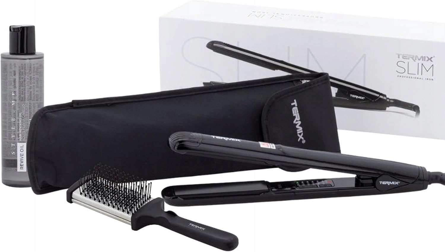 Sada Žehlička Na Vlasy Termix termální kartáč olej Revive Oil 200 ml