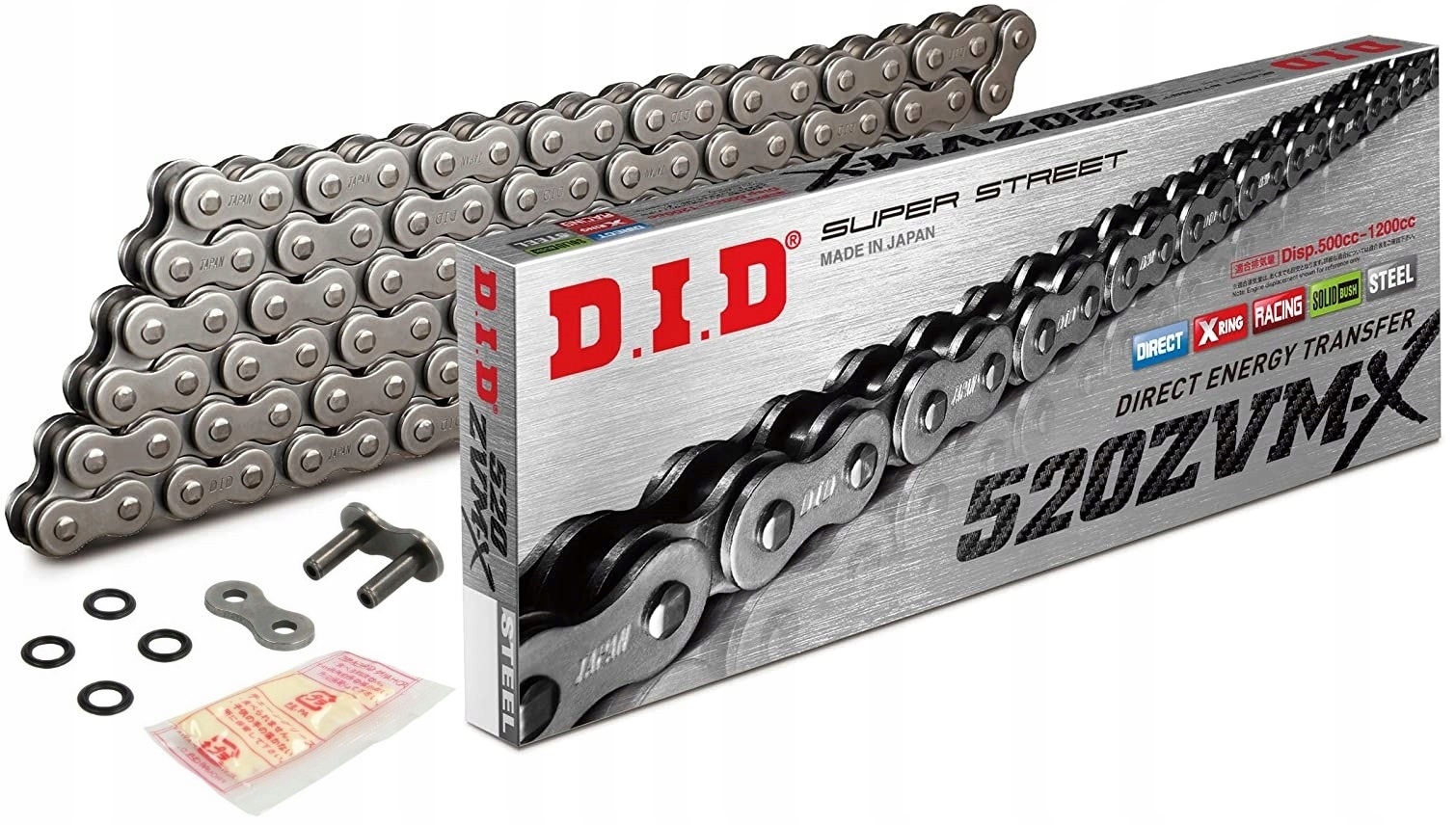 ŁAŃCUCH NAPĘDOWY DID 520_ZVMX-108 OGNIW MOCNY !!
