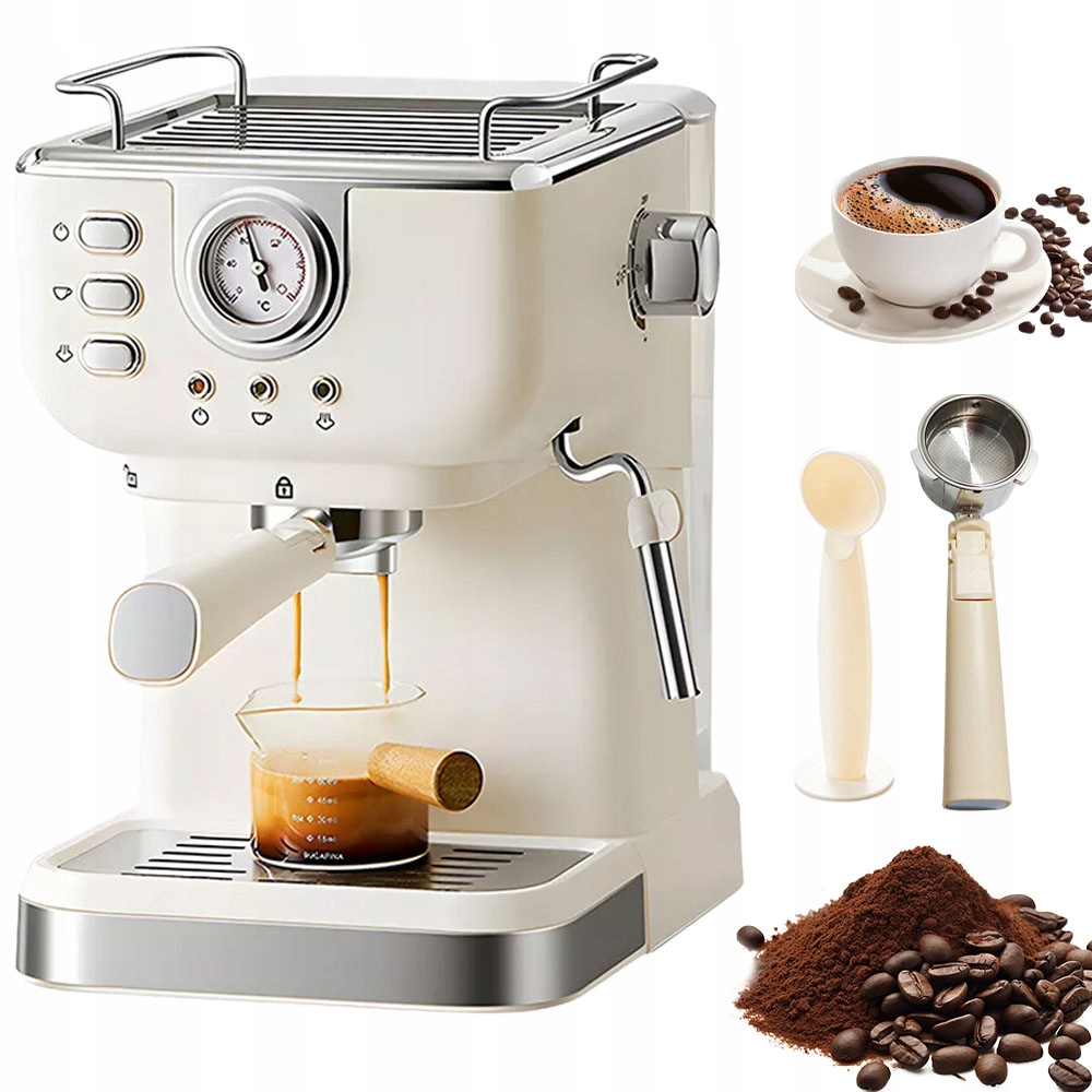 Espresso Kávovar Extrakce Vysokým Tlakem 1.5 L 1050 W 20 Bar