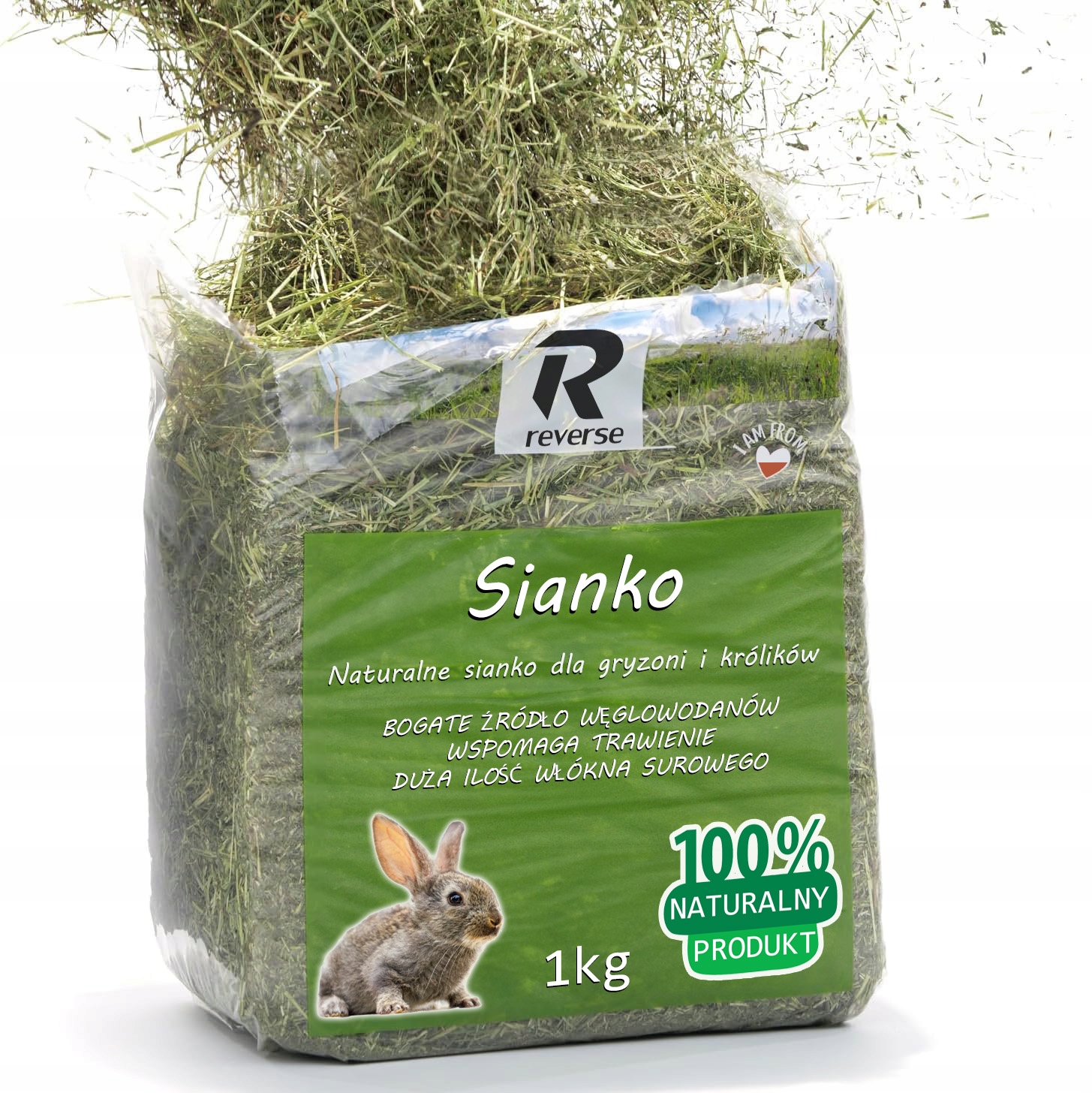 Levně Přírodní Seno Pro Králíka A Hlodavce Krmivo Čerstvé Voňavé Seno 1 kg