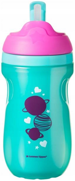 Tommee Tippee Bidon ze słomką 260ml 12m+ Love Pink
