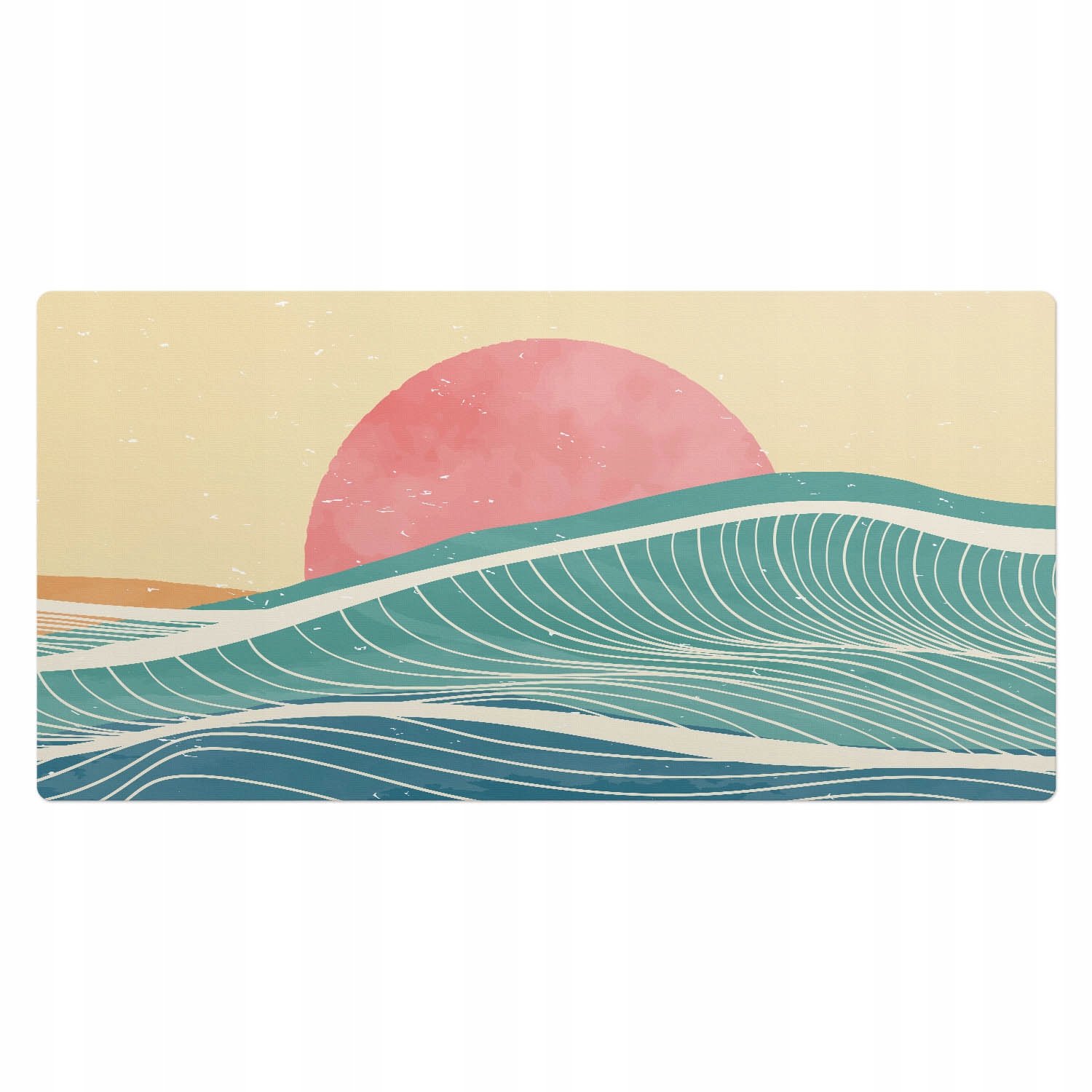 Herní podložka s grafikou na stůl Vlny pod zapadajícím sluncem 100 x 50 cm