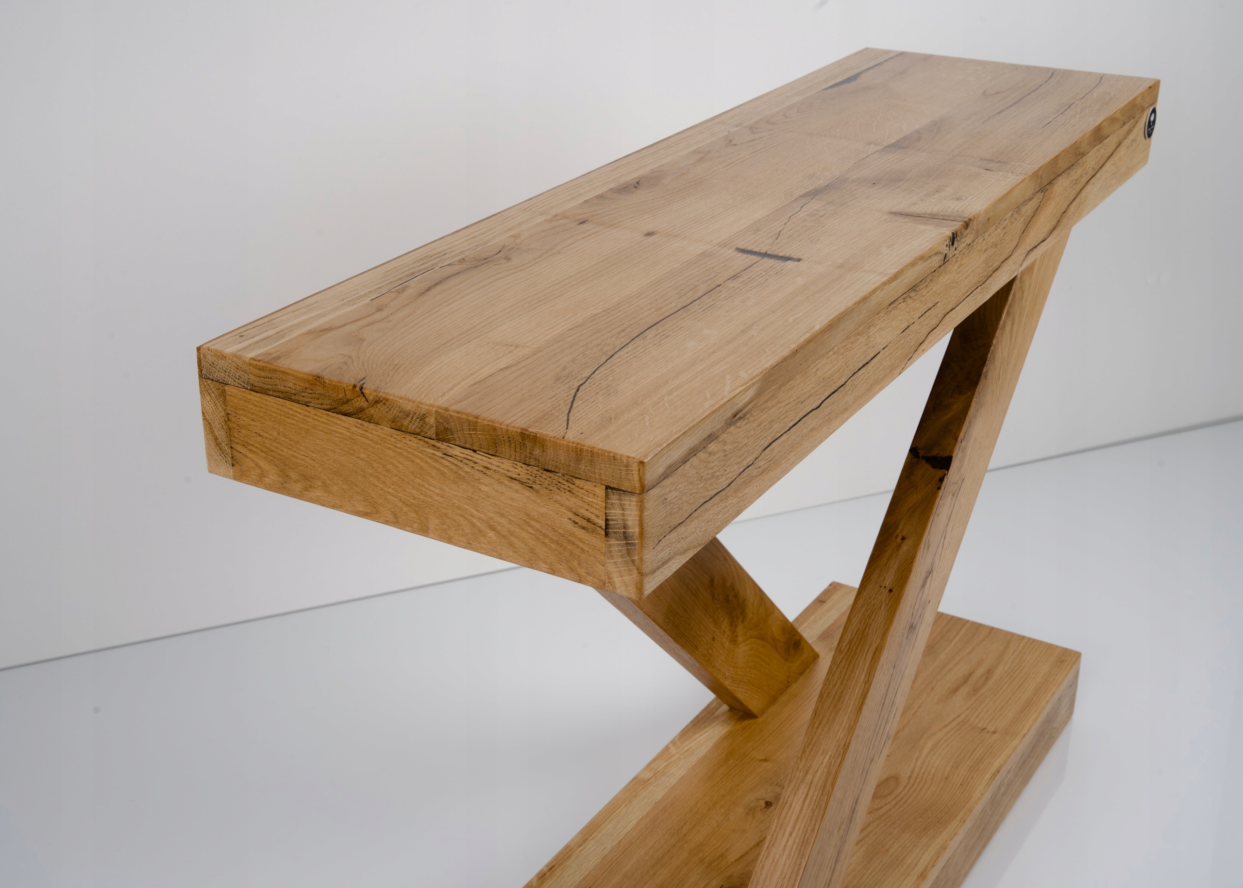 KONSOLA Dębowa Loft DREWNO LITE 90 cm SKD-213 Szerokość mebla 90 cm