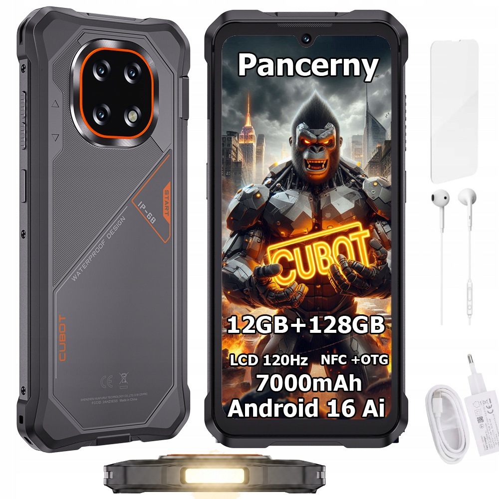 Vojenský pancéřový smartphone Cubot King Kong ES5 12/128GB Nfc Dual Sim Lte
