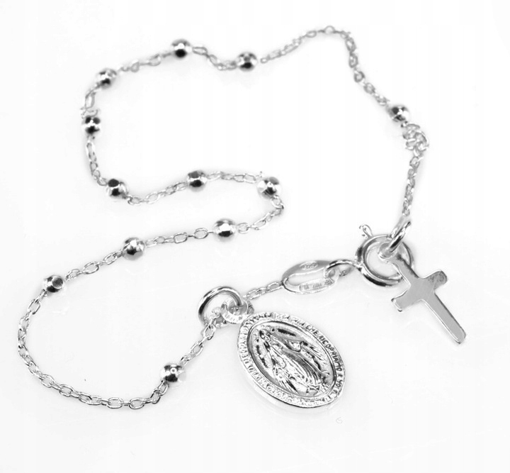 

Srebrna Bransoletka Różaniec ! Unikat 925 Próba !