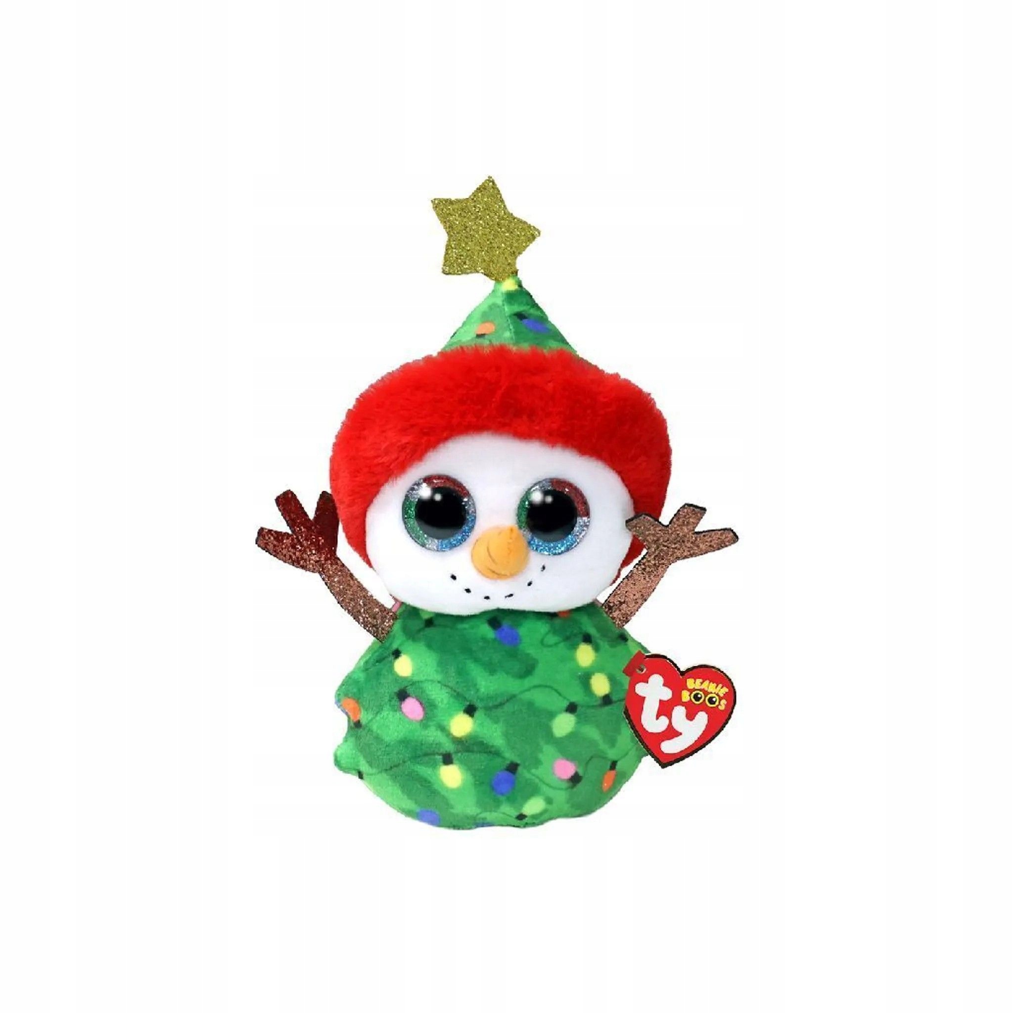 Ty Beanie Boos Garland, 15 cm – zielony bałwanek