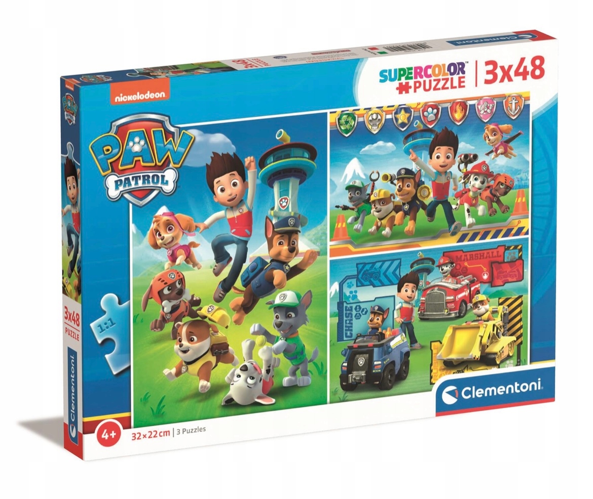 

Puzzle Psi Patrol 3x 48 elementów Clementoni