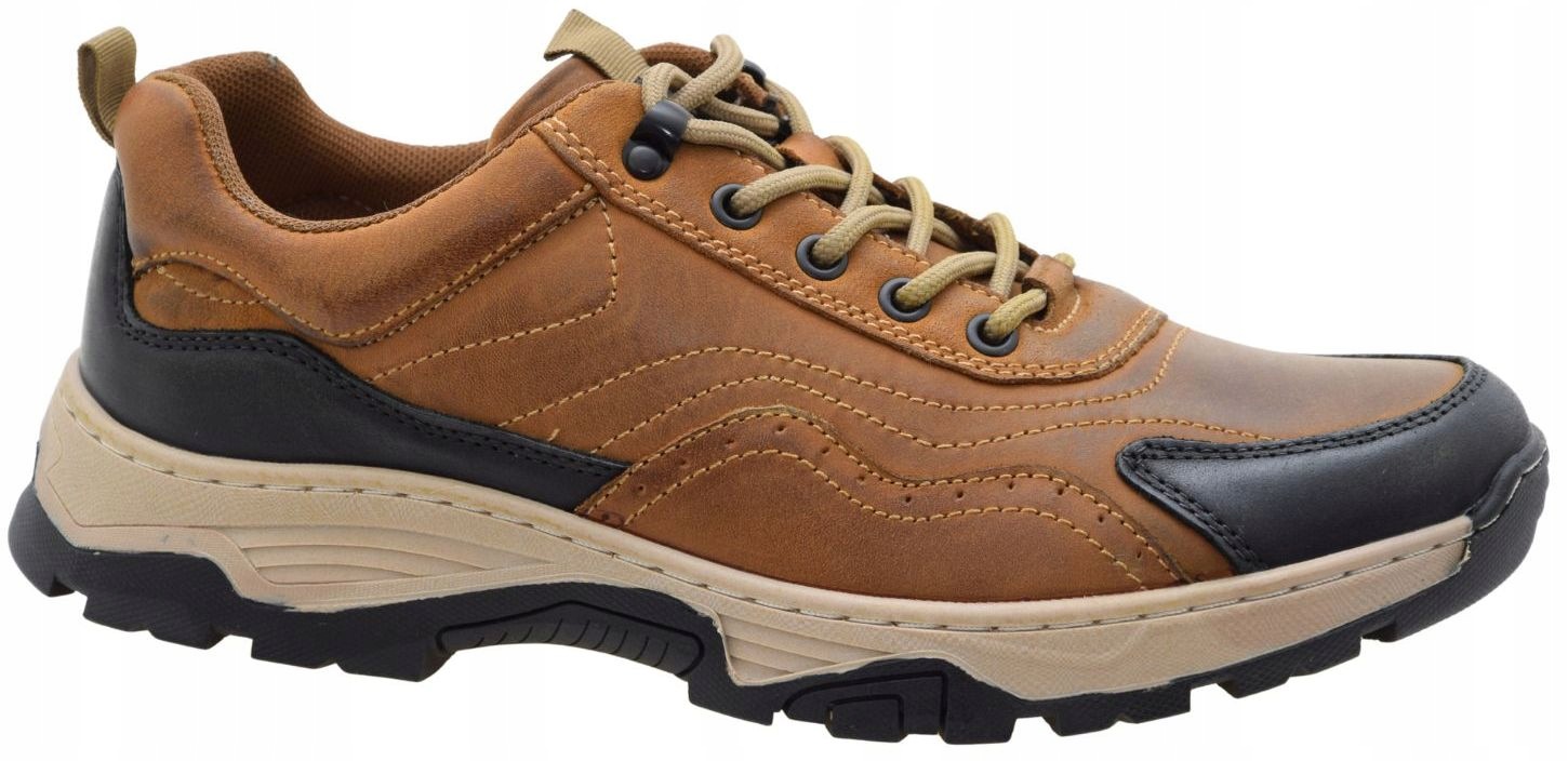 Pánské trekové kožené polobotky hnědé outdoorové T.sokolski J25-02 40