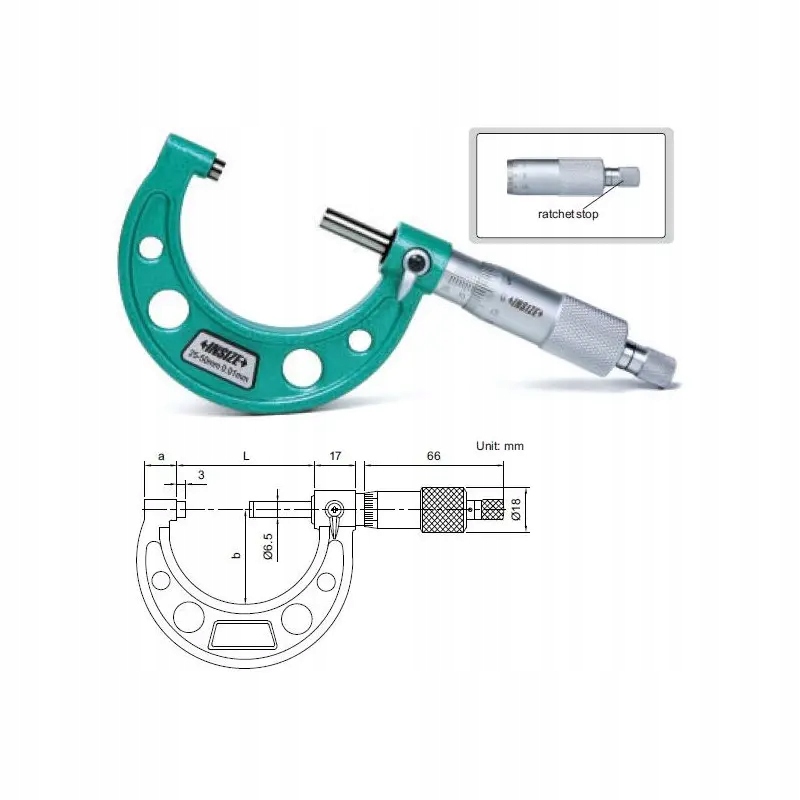 Мікрометр 100-125 мм INSIZE (3203-125A)