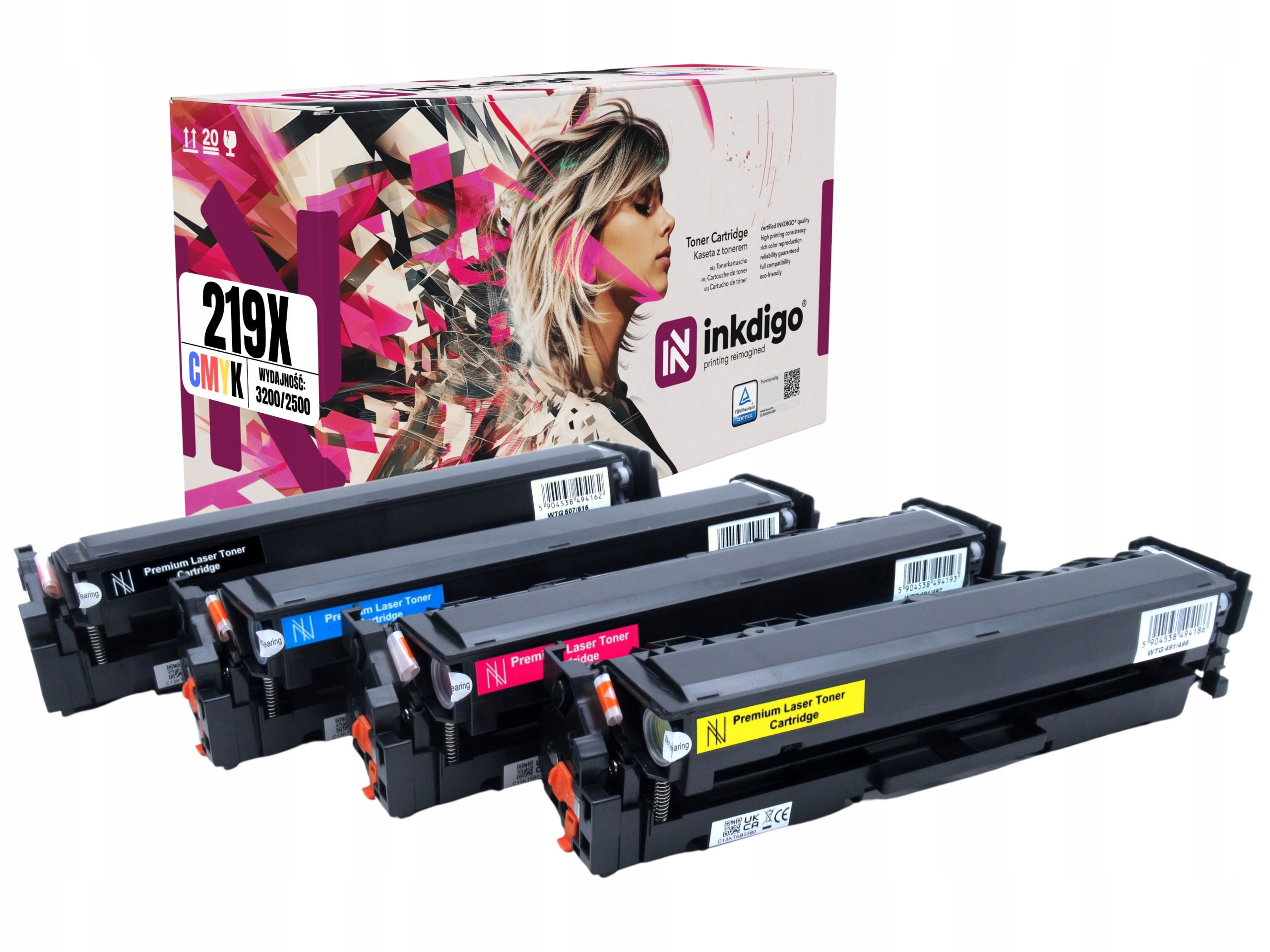 4x Toner Zamiennik W2190X-93X Do Hp Color Laserjet Pro 3302sdw 3202dn