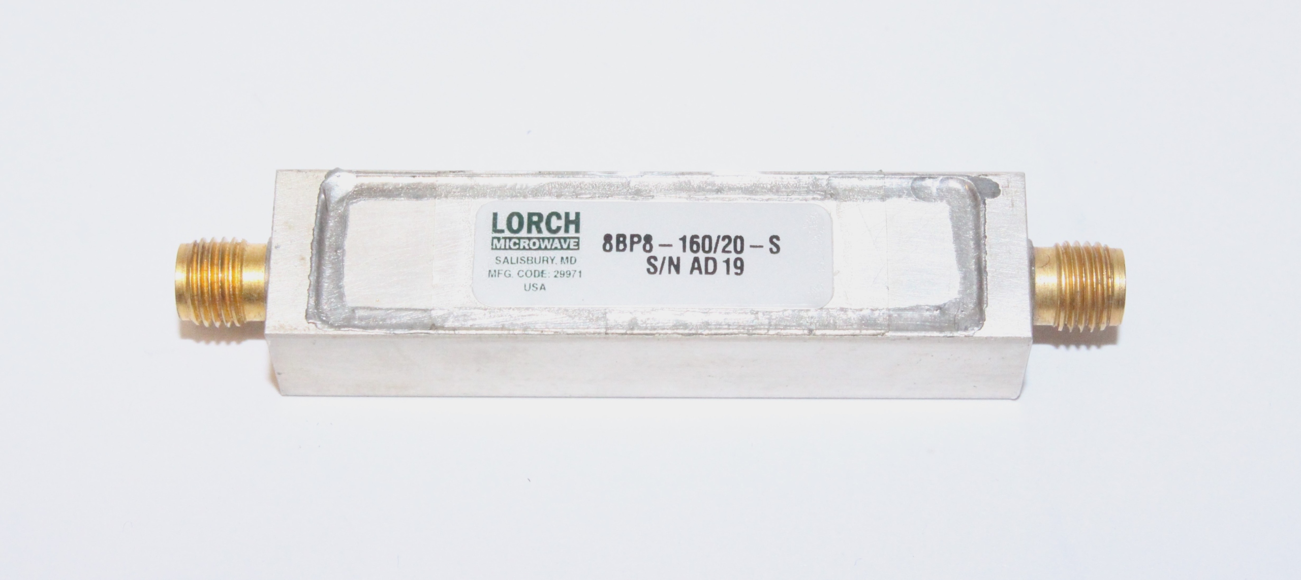 Filtr pasmowo-przepustowy 160MHz LORCH 8BP8-160/80-S Producent AGI