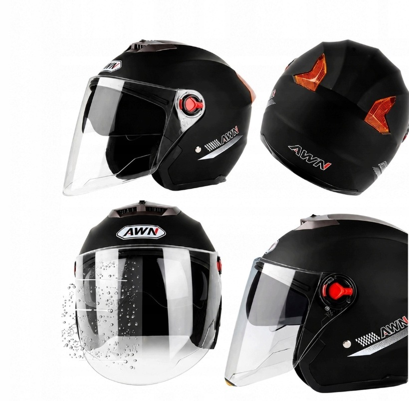 Otwarty Kask Motocyklowy Na Skuter Motor Chopper Daszek Blenda