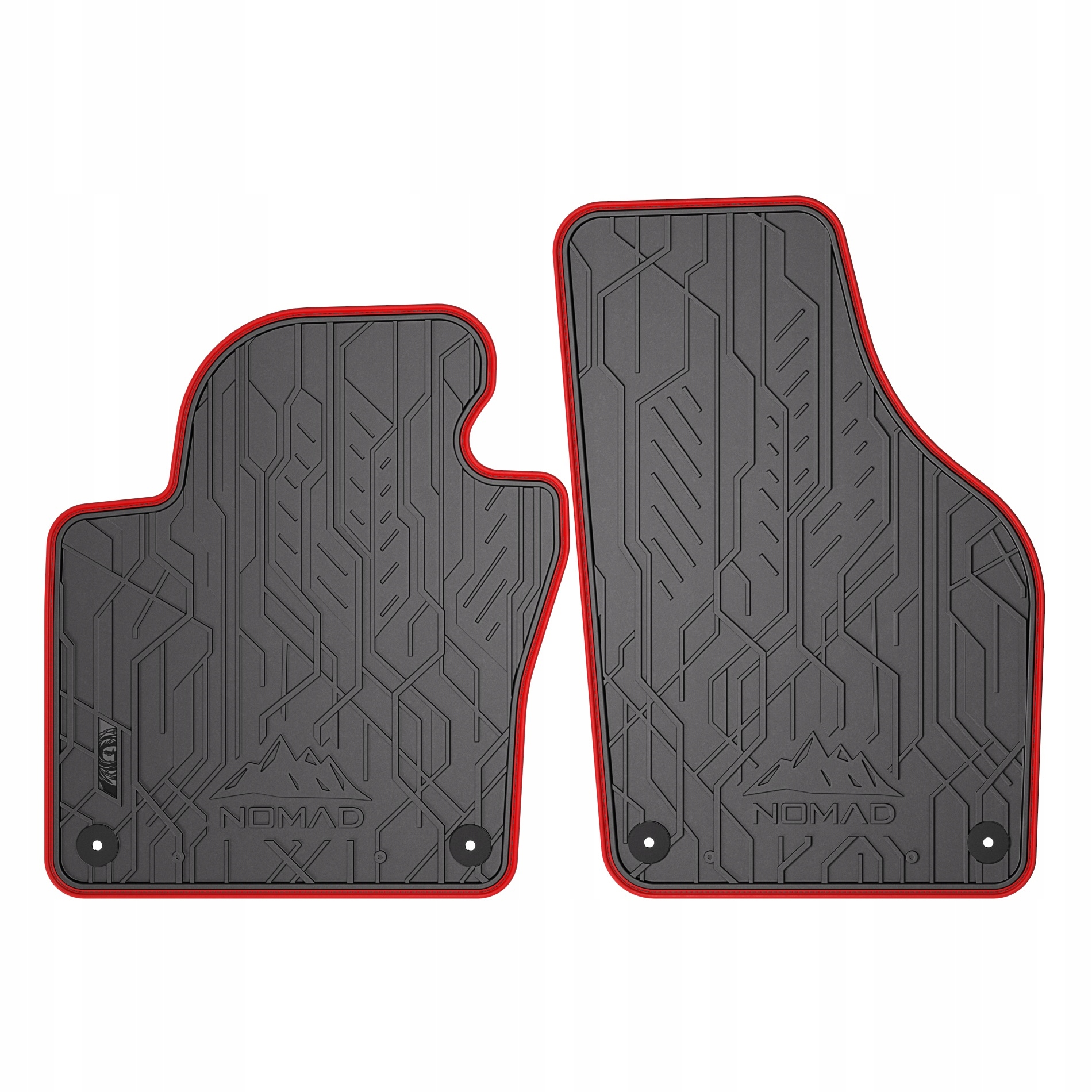 Gumové koberce Nomad Volkswagen Tiguan I 2001-2016 červené