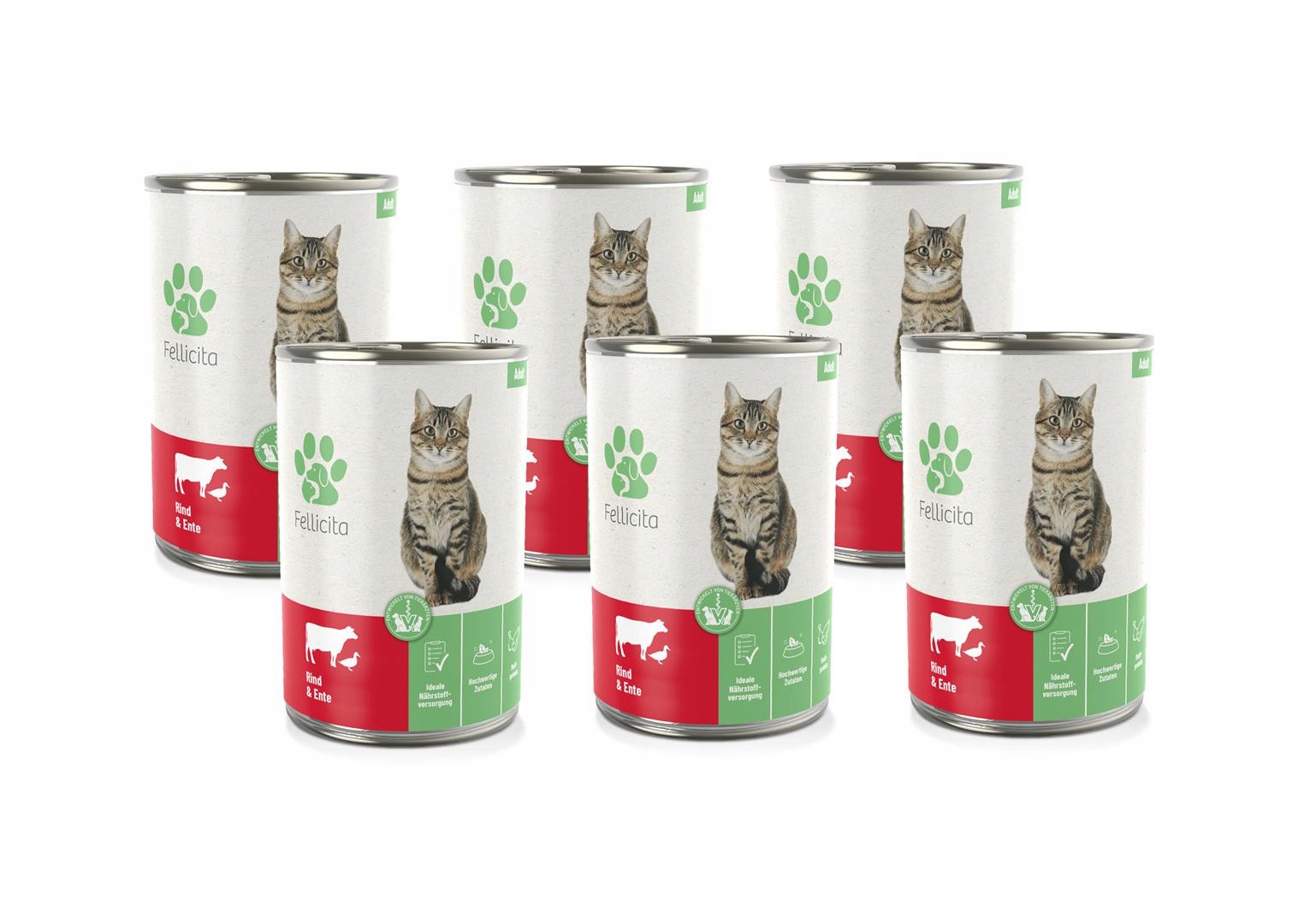 Levně Fellicita Cat Beef&Duck hovězí kachna 6x400 g