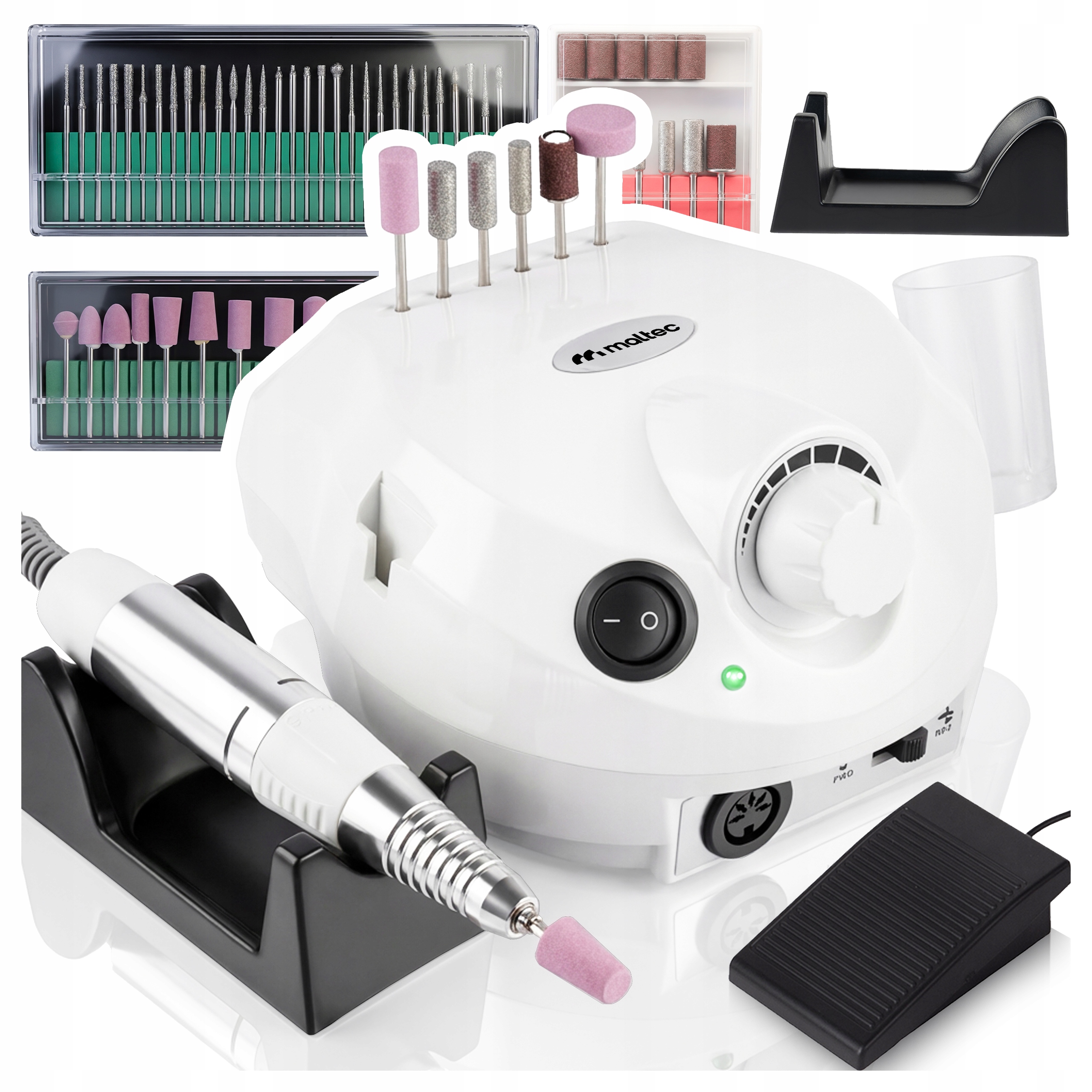 PROFESJONALNA FREZARKA DO PAZNOKCI MANICURE PEDICURE SUPER MOCNA 65W FREZY