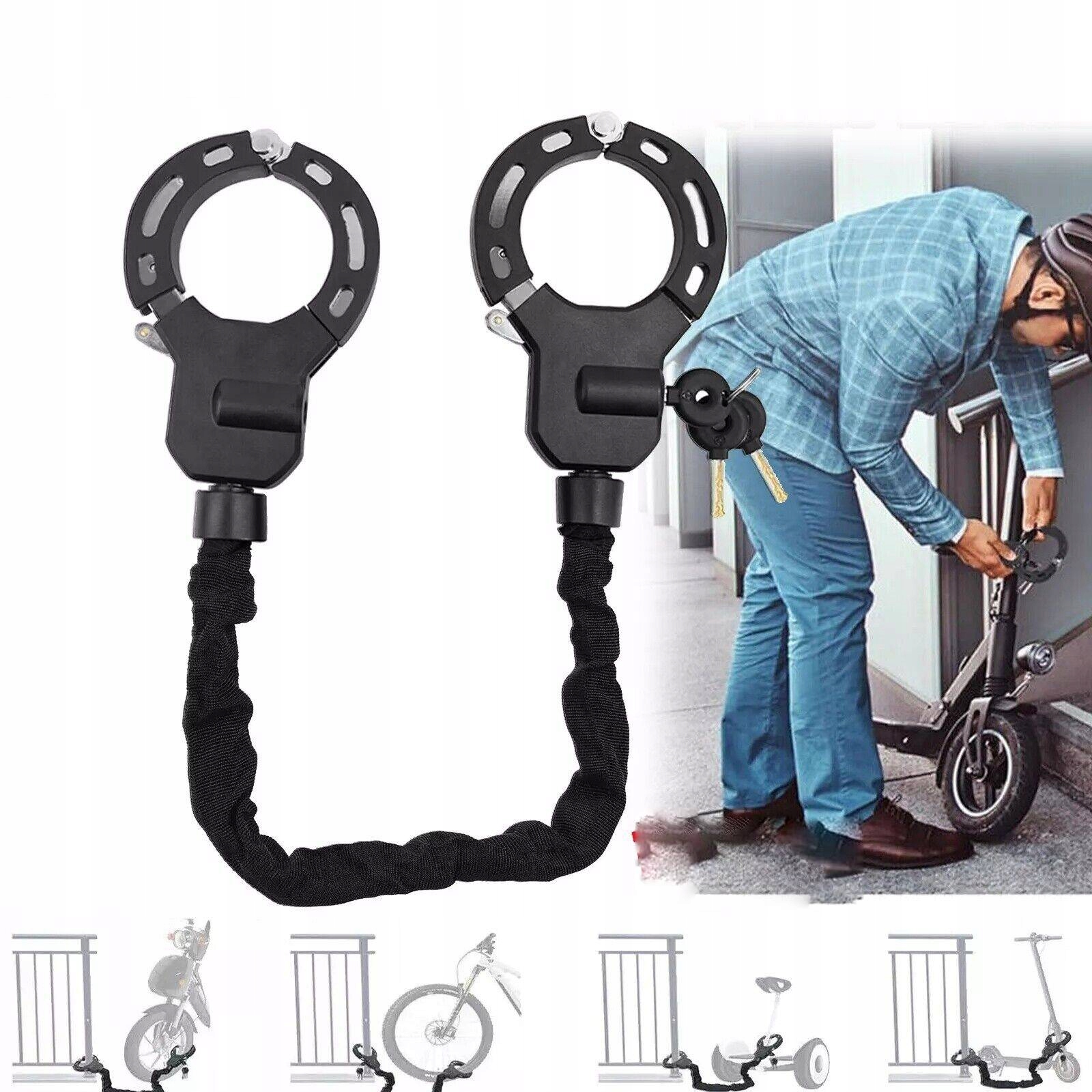 Zapínání Kola Koloběžky Blokáda Pouta Handcuff Štít s 3 klíči