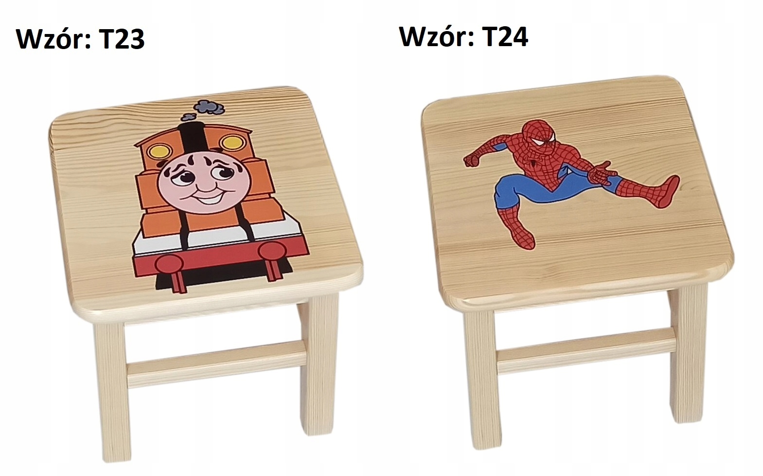 Taboret Krzesełko dla Dziecka WZORY Wysokość mebla 24 cm