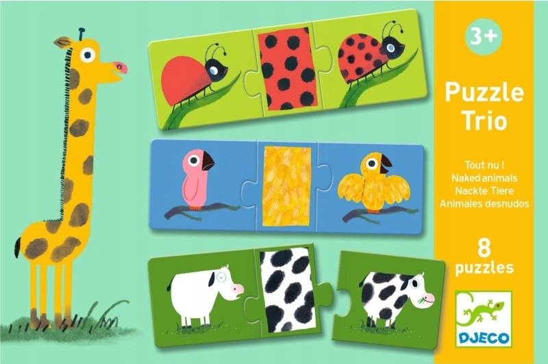 

Puzzle edukacyjne Ubierz Zwierzątko Trio Djeco