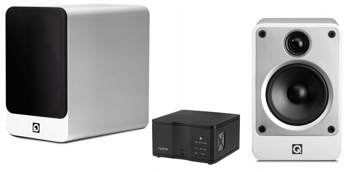 Q Acoustic Concept 20 Bílé Micromega MyAmp Ambiciózní Stereo Systém