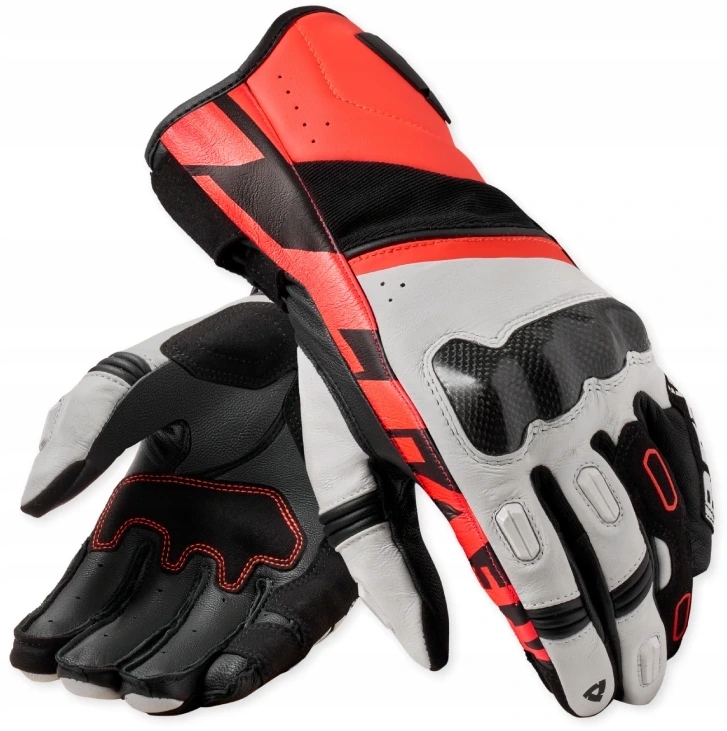 Rev'it RSR5 White Neon Red Športové Motocyklové Rukavice S