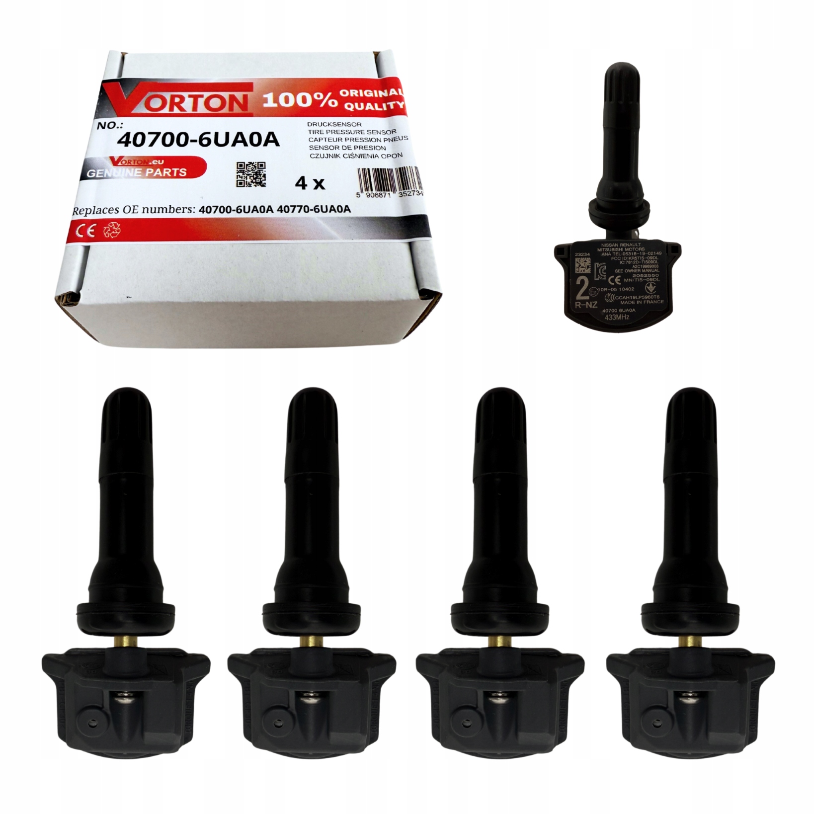 Senzory Tlaku Koles Pneumatík Renault Nissan Trafic Infiniti QX50 QX55 QX60