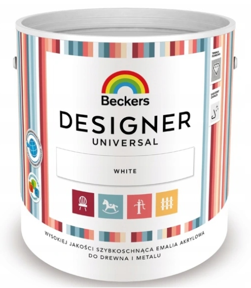 

Farba Emalia Beckers Designer Universal White 1l