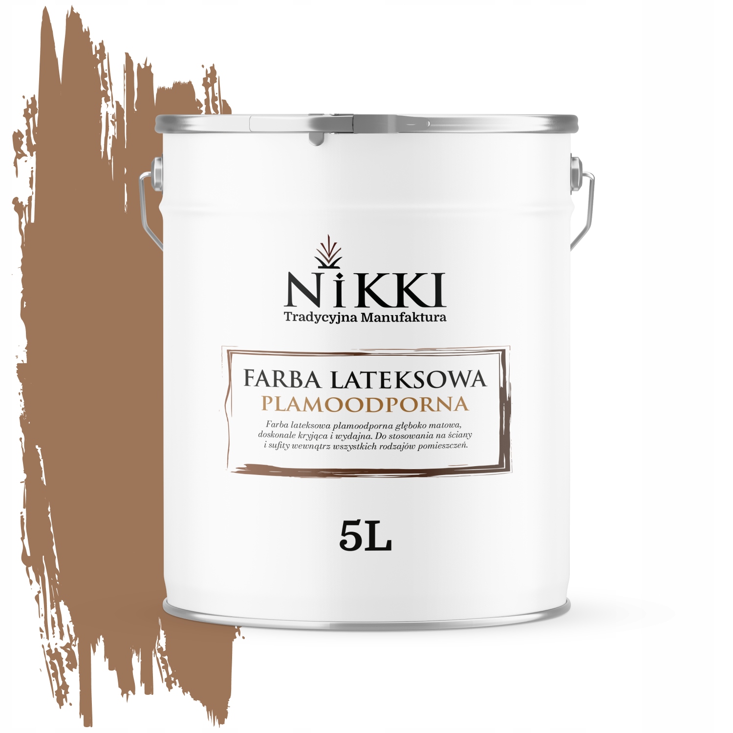 Latexová Farba Odolná Voči Škvrnám Hnedá H5018 5L Hlboká Matná Na Steny