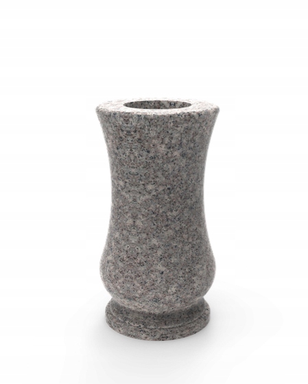 Granitová váza na hřbitov z granitu Tulipán Královský bronz 28 cm